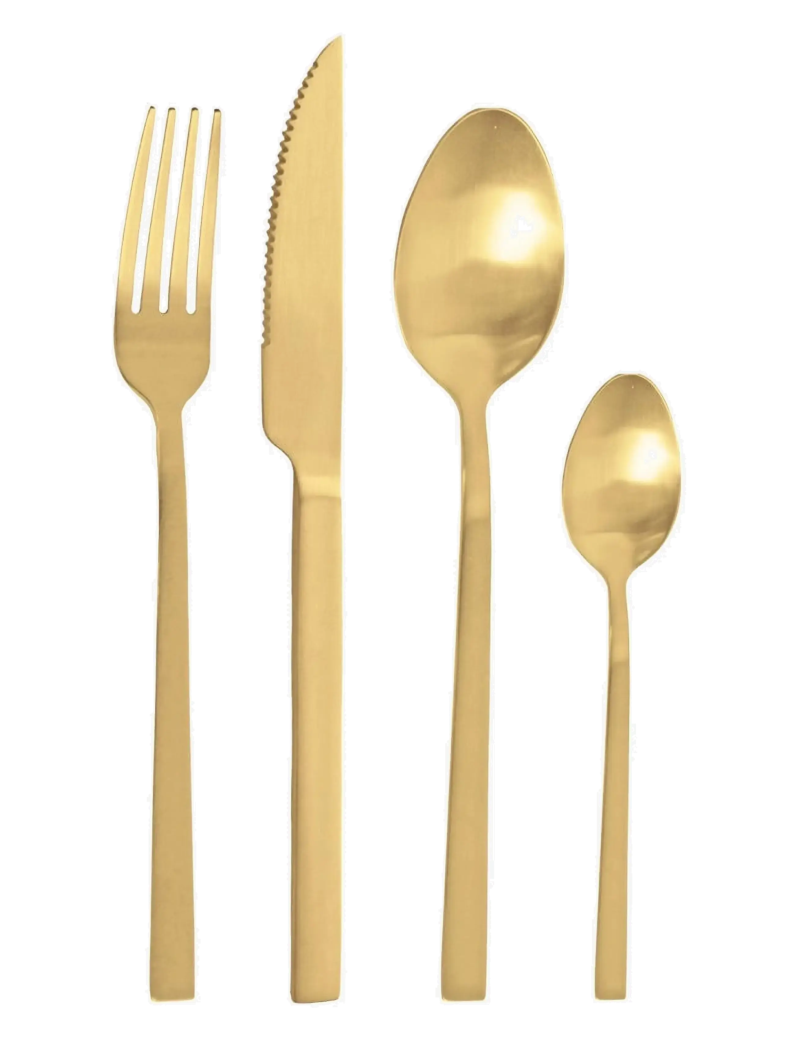 Pintinox CUTLERY SET 24 PCS DUKE SUN SATIN PINTINOX - Cutlery & Flatware - MATT GOLD / gold