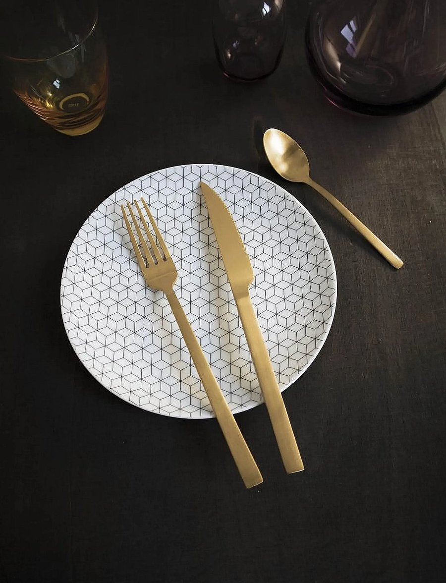 Pintinox - CUTLERY SET 24 PCS DUKE SUN SATIN PINTINOX - bestecksets - matt gold - 0