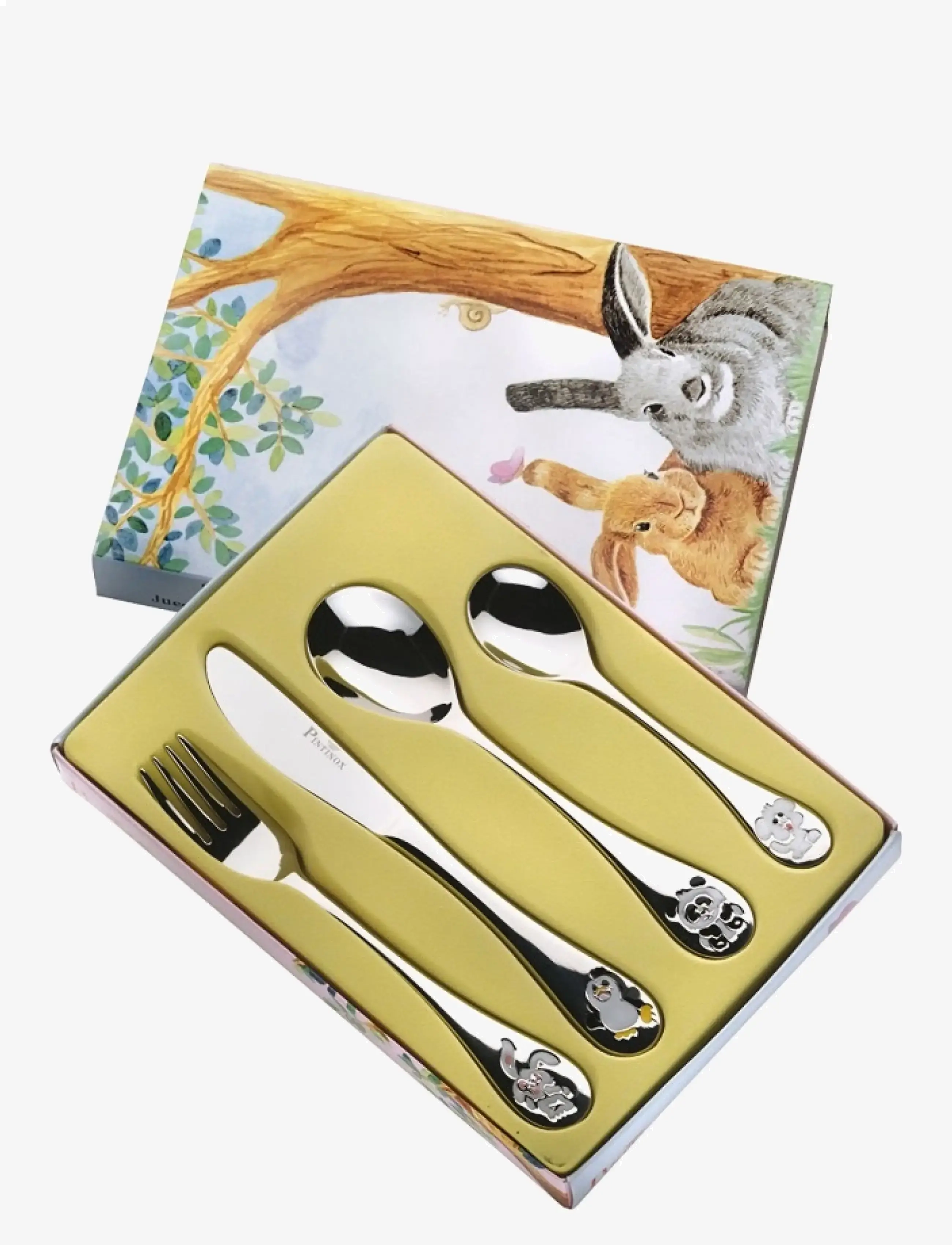 PINTINOX Bestickset Barn 4-Del Arca Di Noè Pintinox Silber - One Size - Kinder