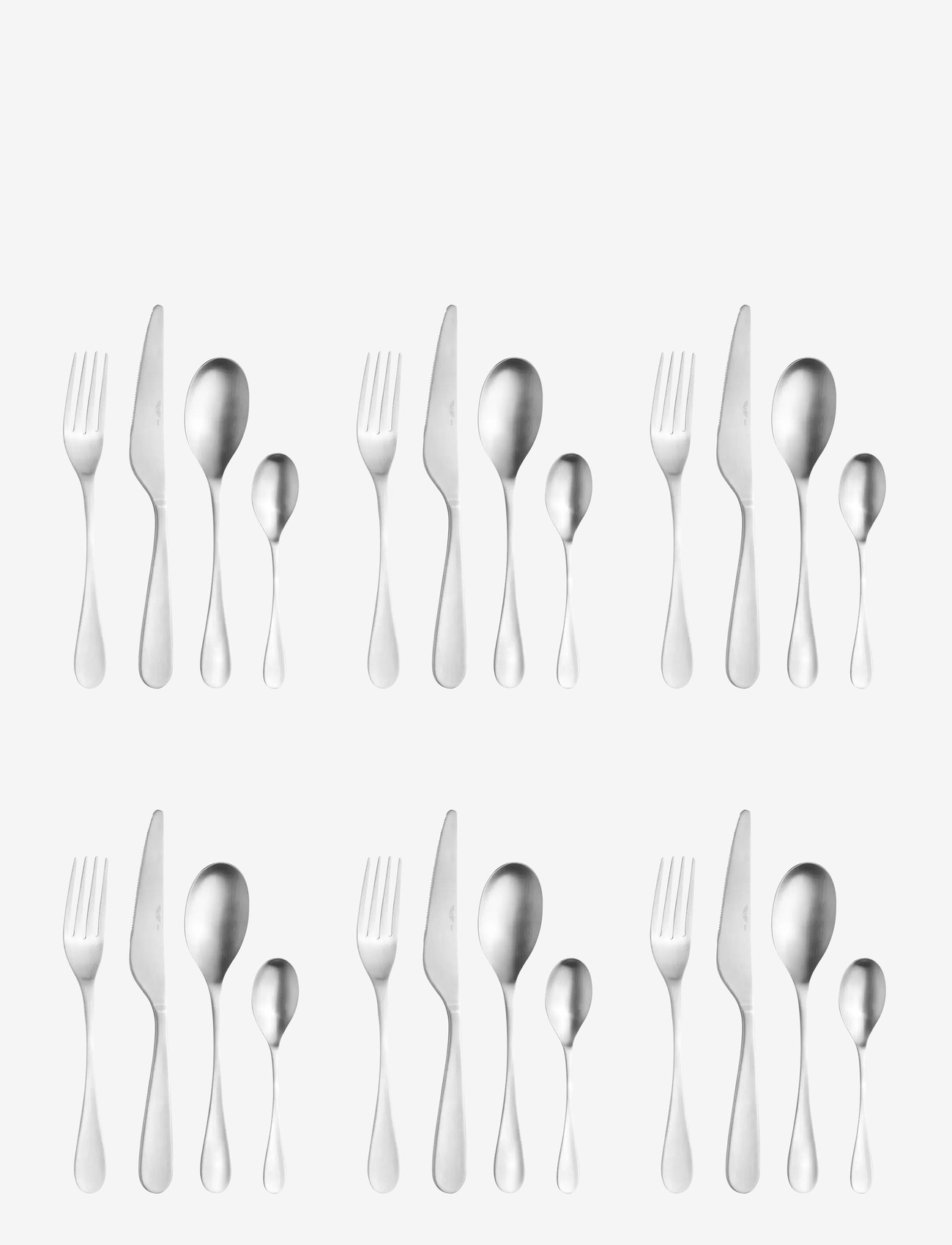 Pintinox - Cutlery set Drop satin set 24 pcs - gifts below 15000kr - silver - 0