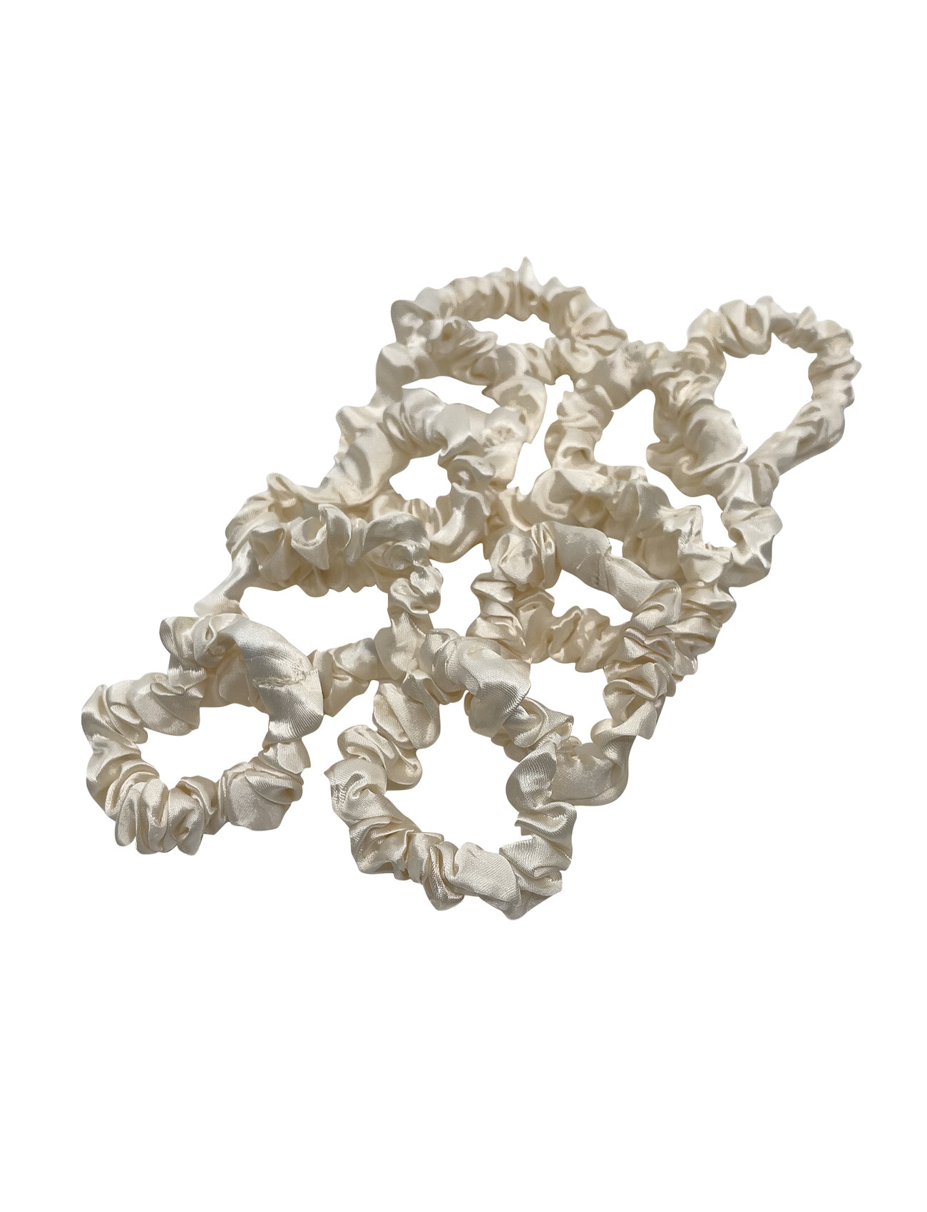 Pipol's Bazaar Skinny Scrunchie 10 Pcs - Cream - ONE SIZE 1