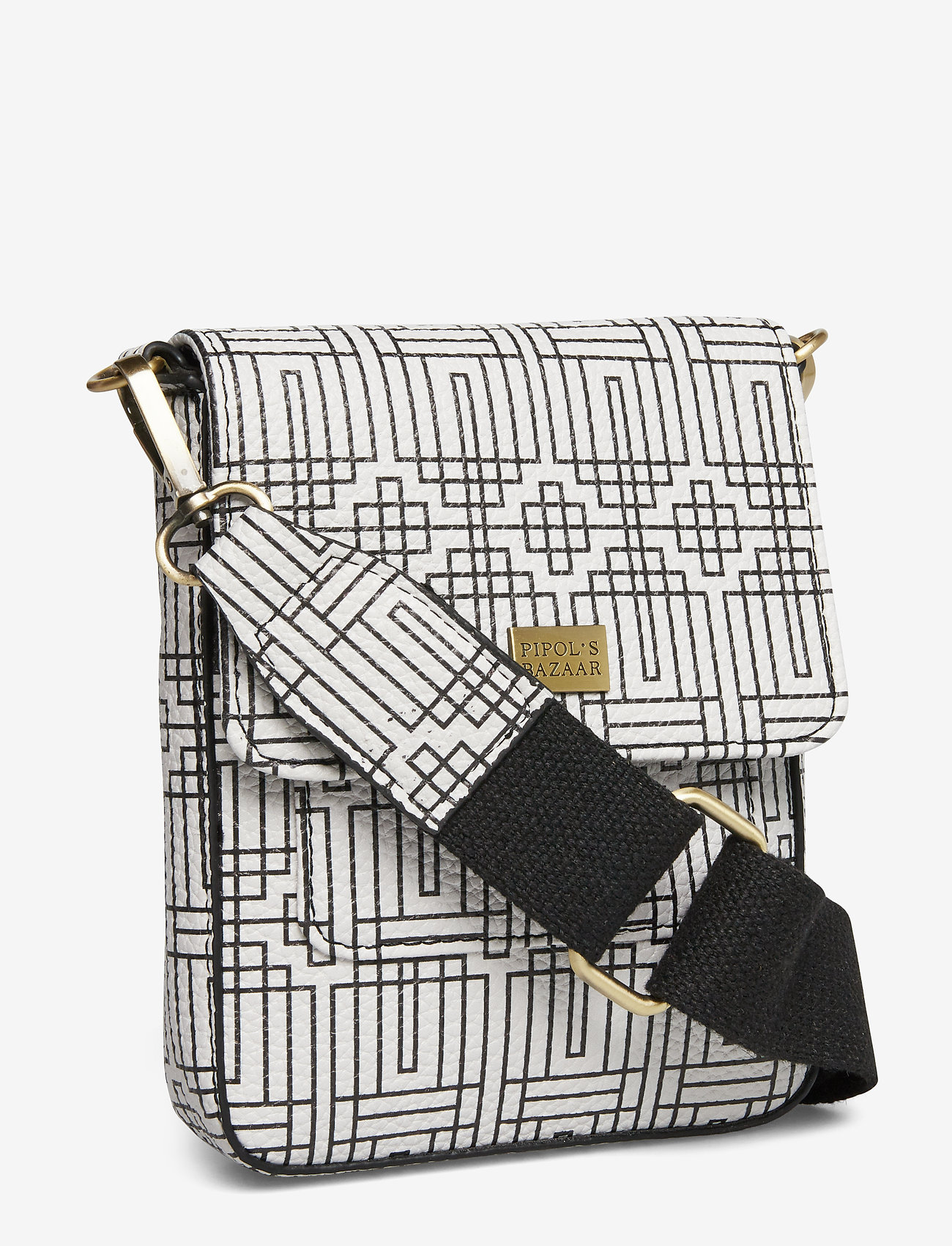 PIPOL'S BAZAAR - Stile Saddle Cross Bag Deco - black & white - 2