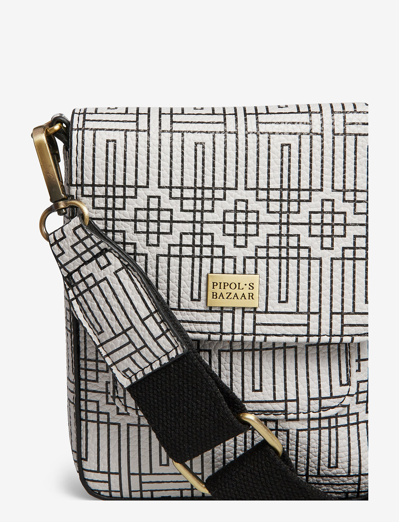 PIPOL'S BAZAAR - Stile Saddle Cross Bag Deco - black & white - 3