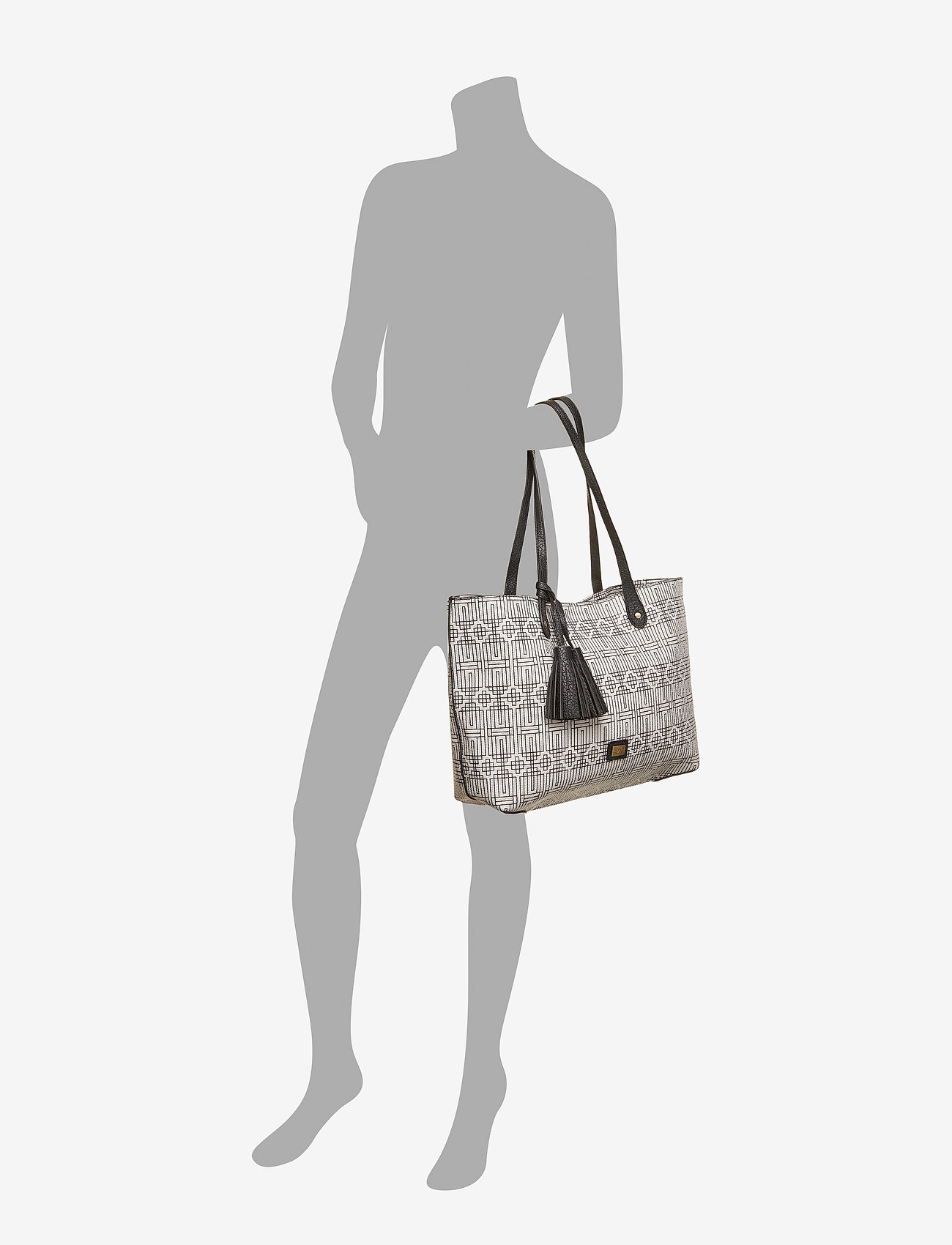 PIPOL'S BAZAAR - Stile Shopper Bag Deco - black & white - 5