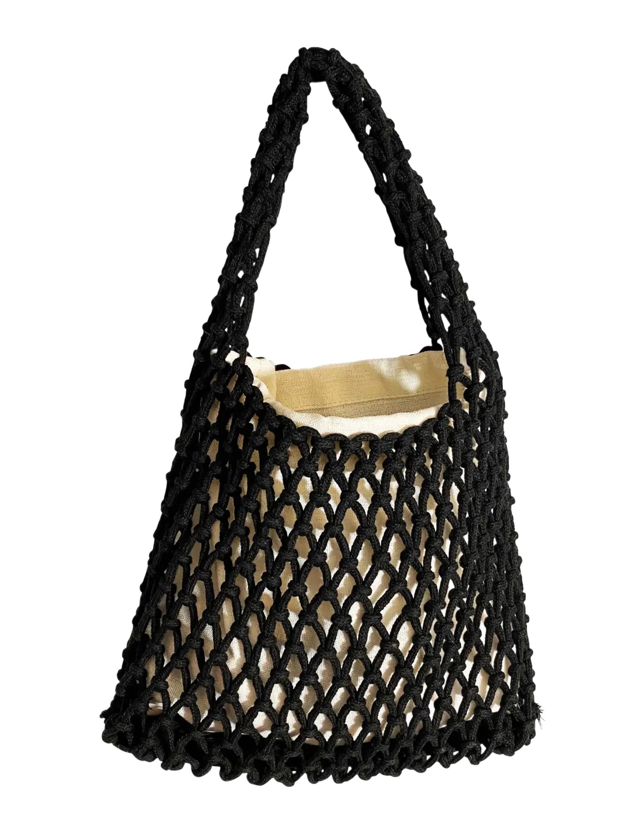 Pipol's Bazaar Maria Net Bag Black - Strandtaschen - BLACK / black