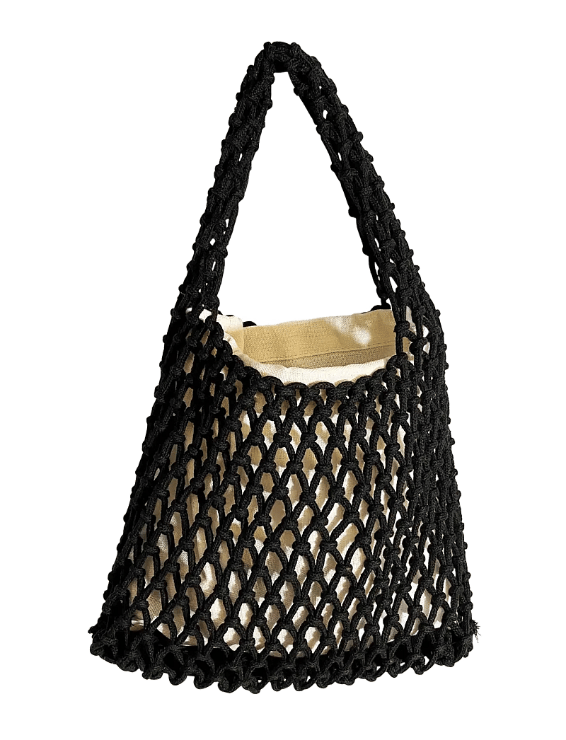 Pipol's Bazaar - Maria Net Bag Black - strandtasker - black - 0