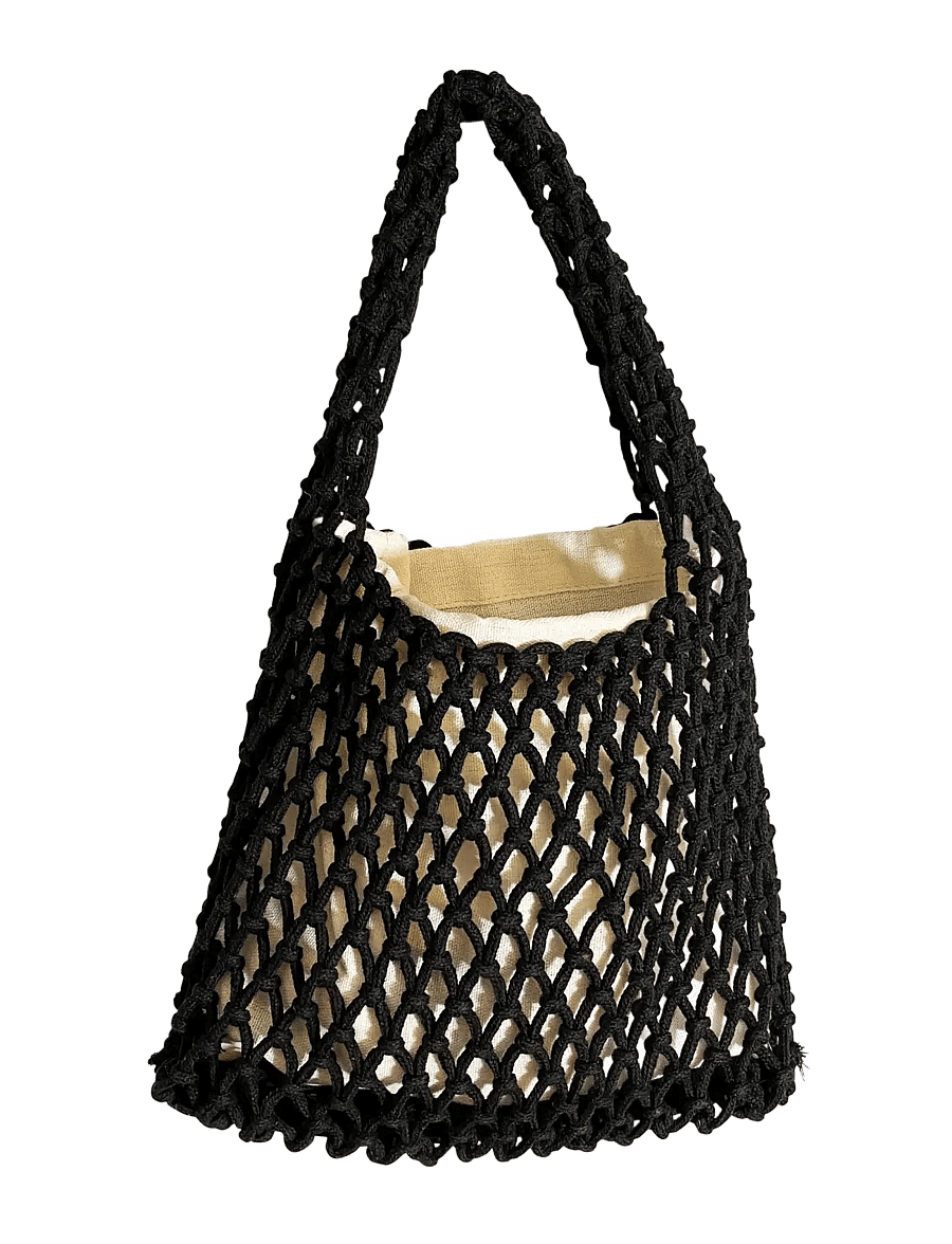 Pipol's Bazaar - Maria Net Bag Black - strandtaschen - black - 0