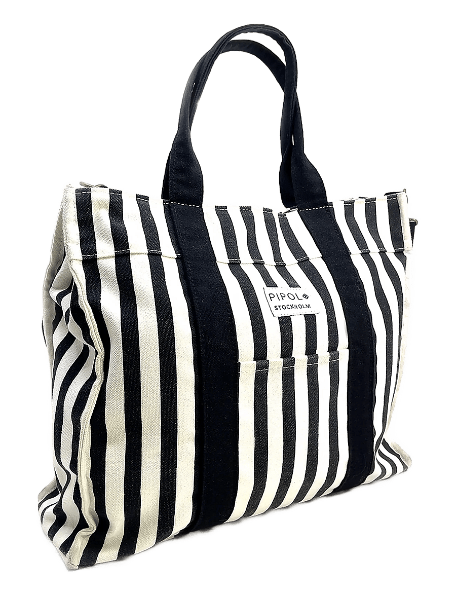 Pipol's Bazaar - Rive Canvas Tote Small BW - shoppere - multi - 0