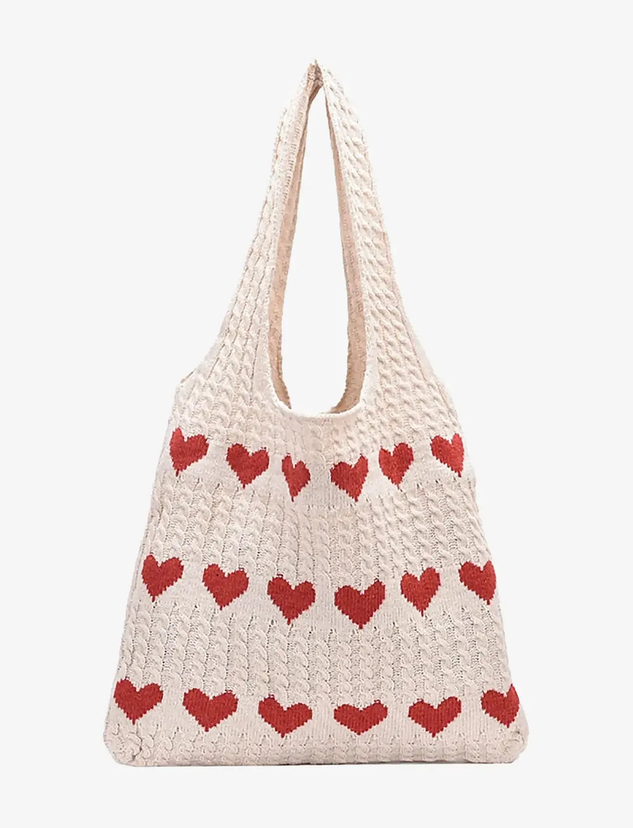 Pipol's Bazaar - Amore Knitted Sac White - tote bags - white - 1