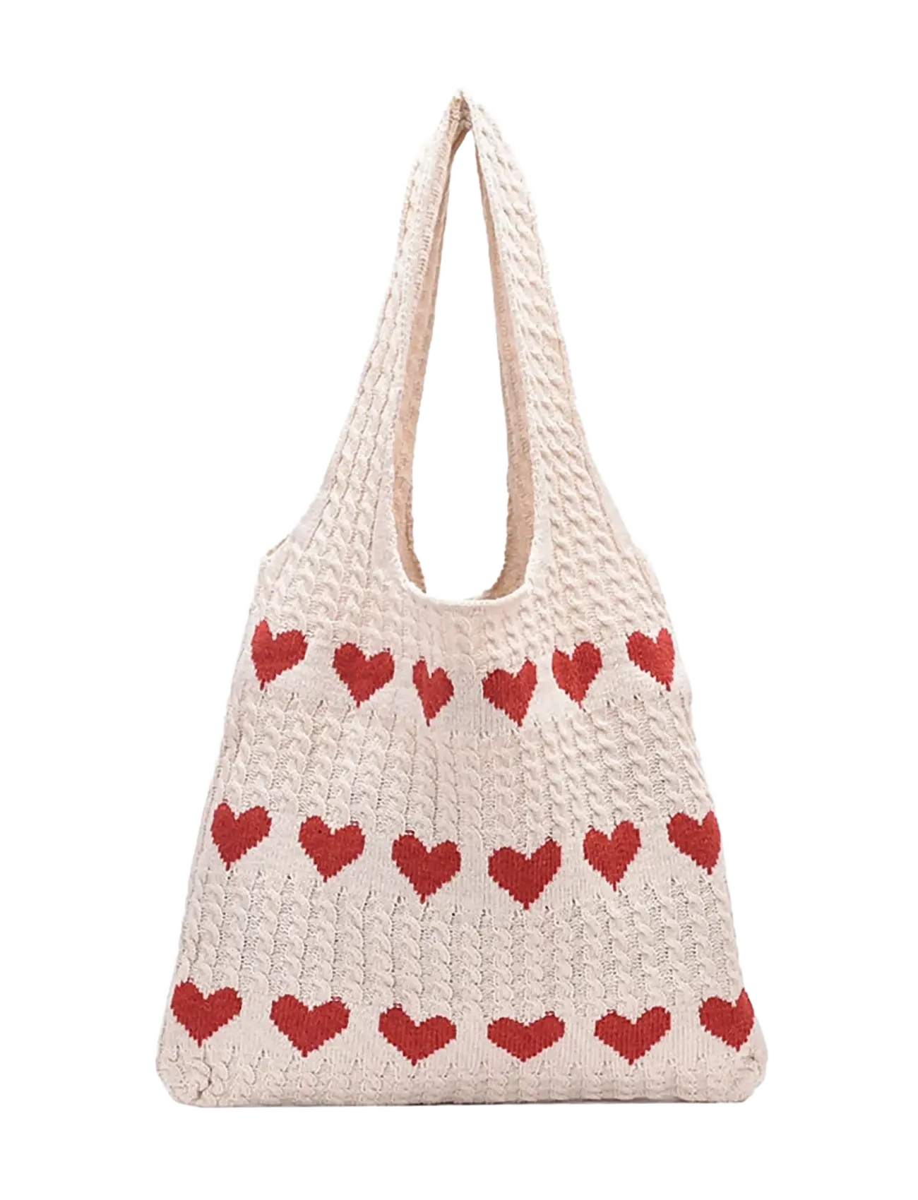 Pipol's Bazaar Amore Knitted Sac White - Väskor - WHITE / white