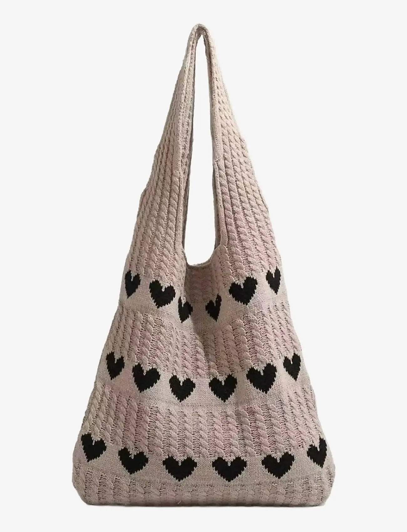 Pipol's Bazaar - Amore Knitted Sac Beige - tote bags - beige - 1