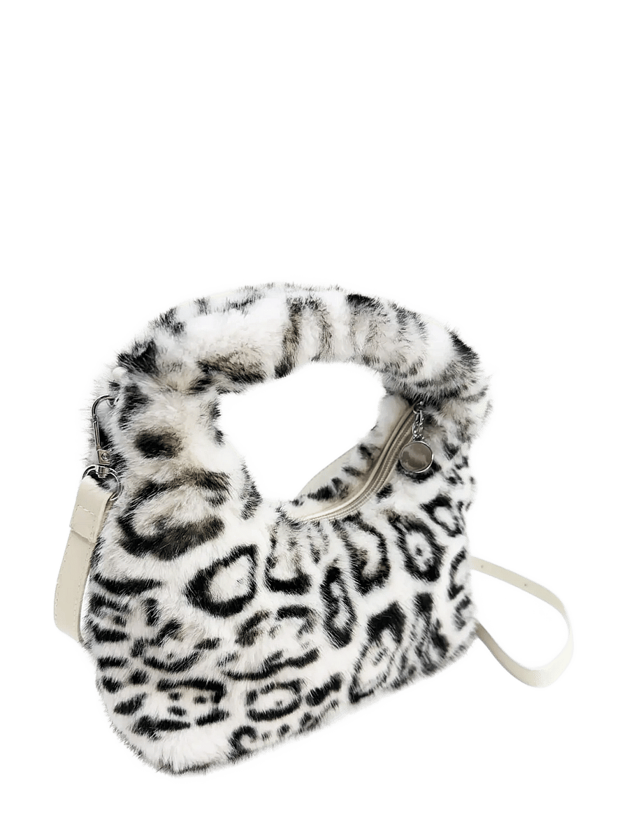 Pipol's Bazaar - Half Moon Faux Furry Cross Bag BW - special occasions - multi coloured - 0