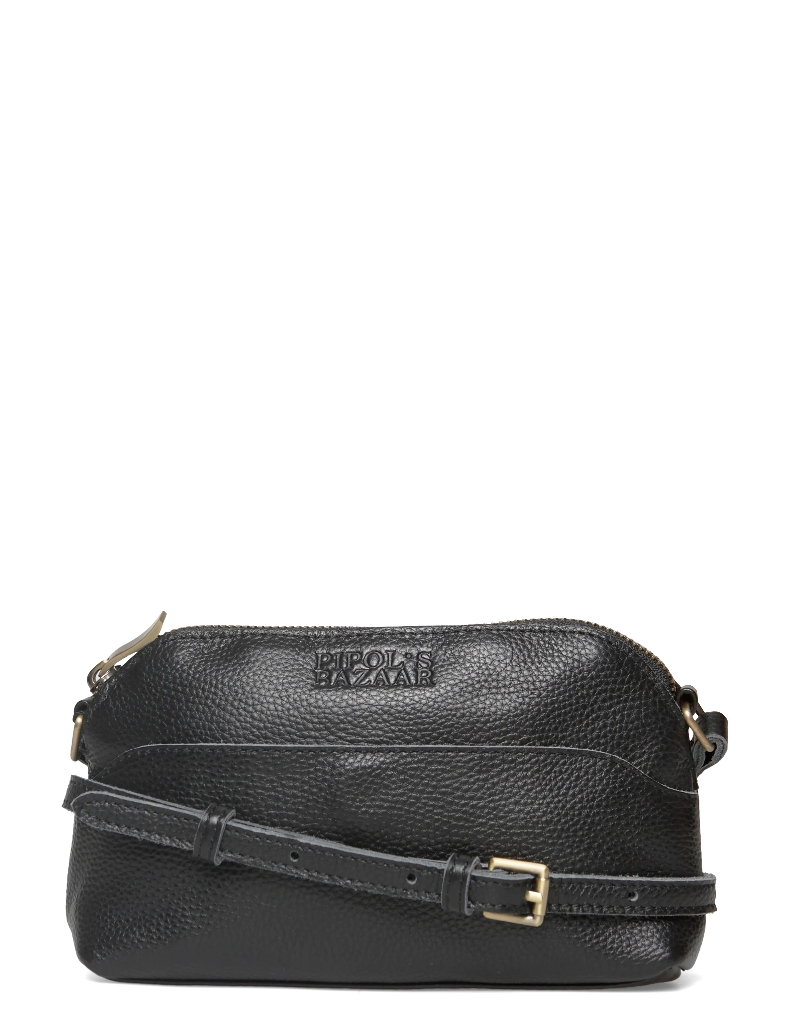 Pipol's Bazaar Questo Leather Bag Small Black - Lædertasker - BLACK / black