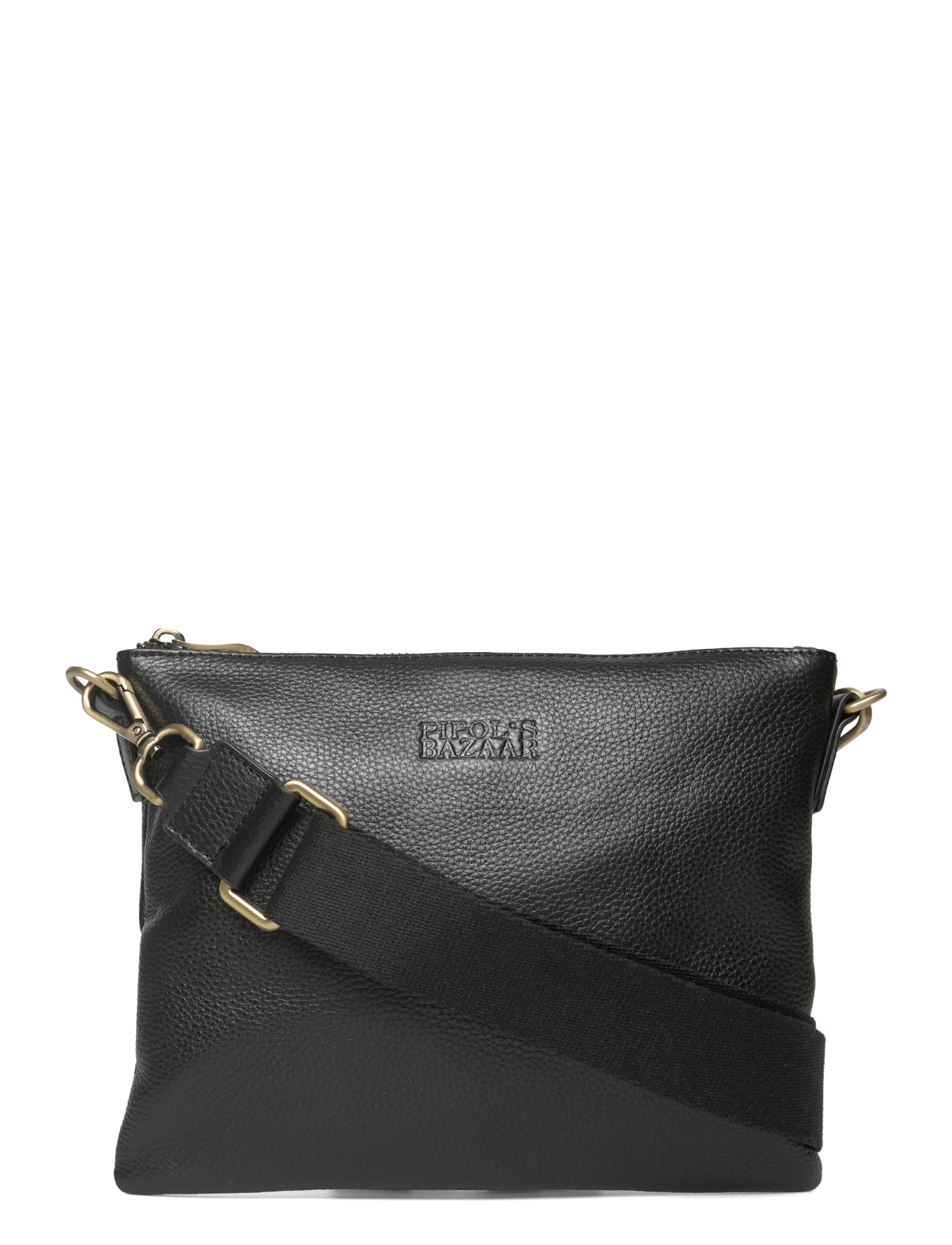 Pipol's Bazaar Questo Leather Bag Med Black - Tasker - BLACK / black