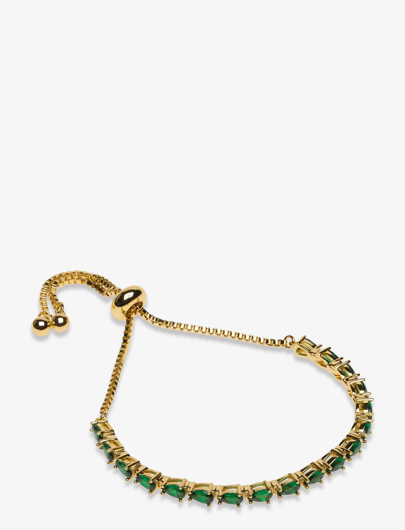 Pipol's Bazaar - Carissa Chrystal Bangle Golden Green - kettenarmbänder - multi - 0