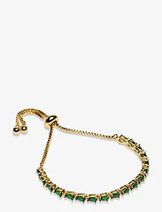 Pipol's Bazaar - Carissa Chrystal Bangle Golden Green - kædearmbånd - multi - 0