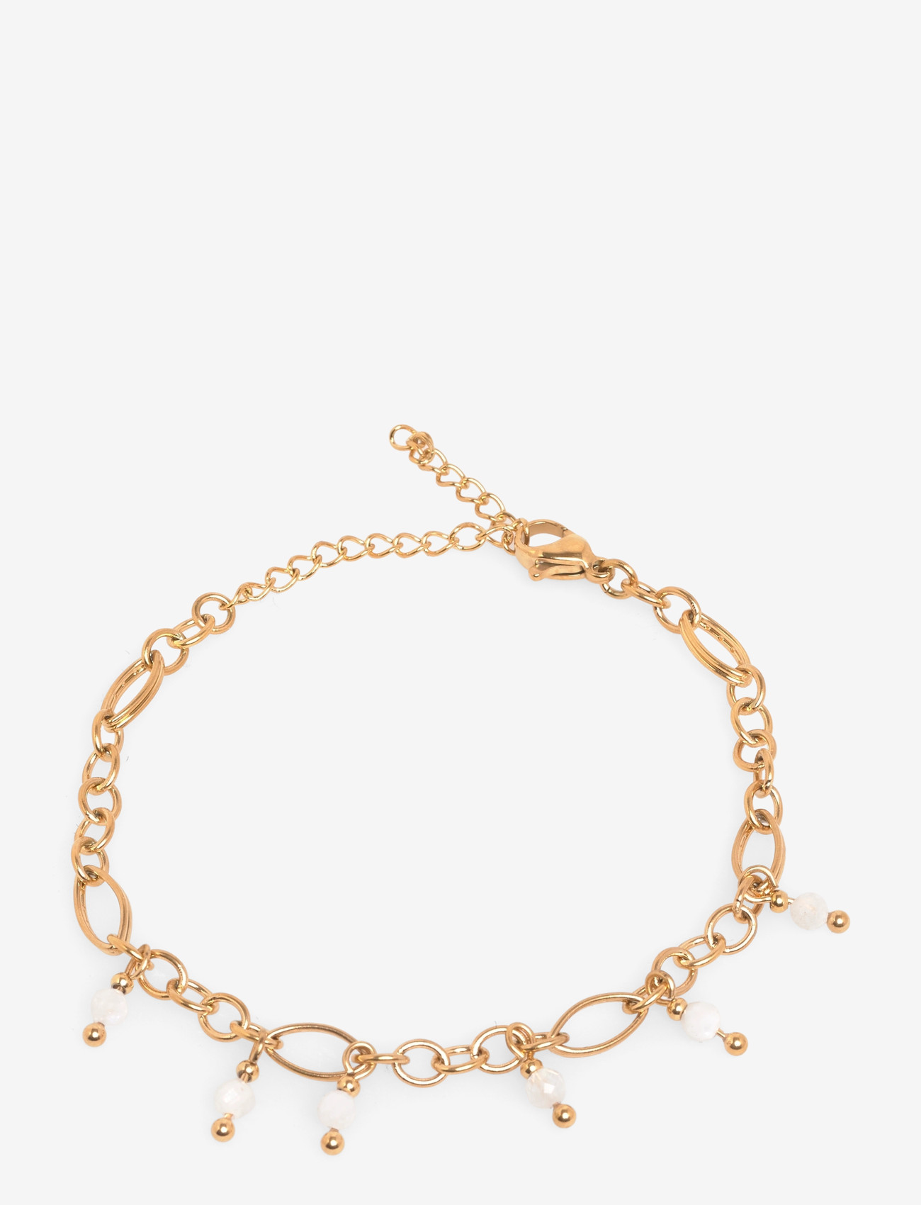 Pipol's Bazaar - Malia Steel Charm Bracelet White - chain bracelets - white - 0