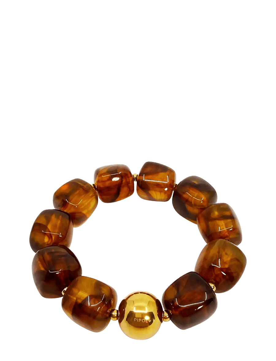Pipol's Bazaar - Steff Bracelet Brown - standžios apyrankės - brown - 0