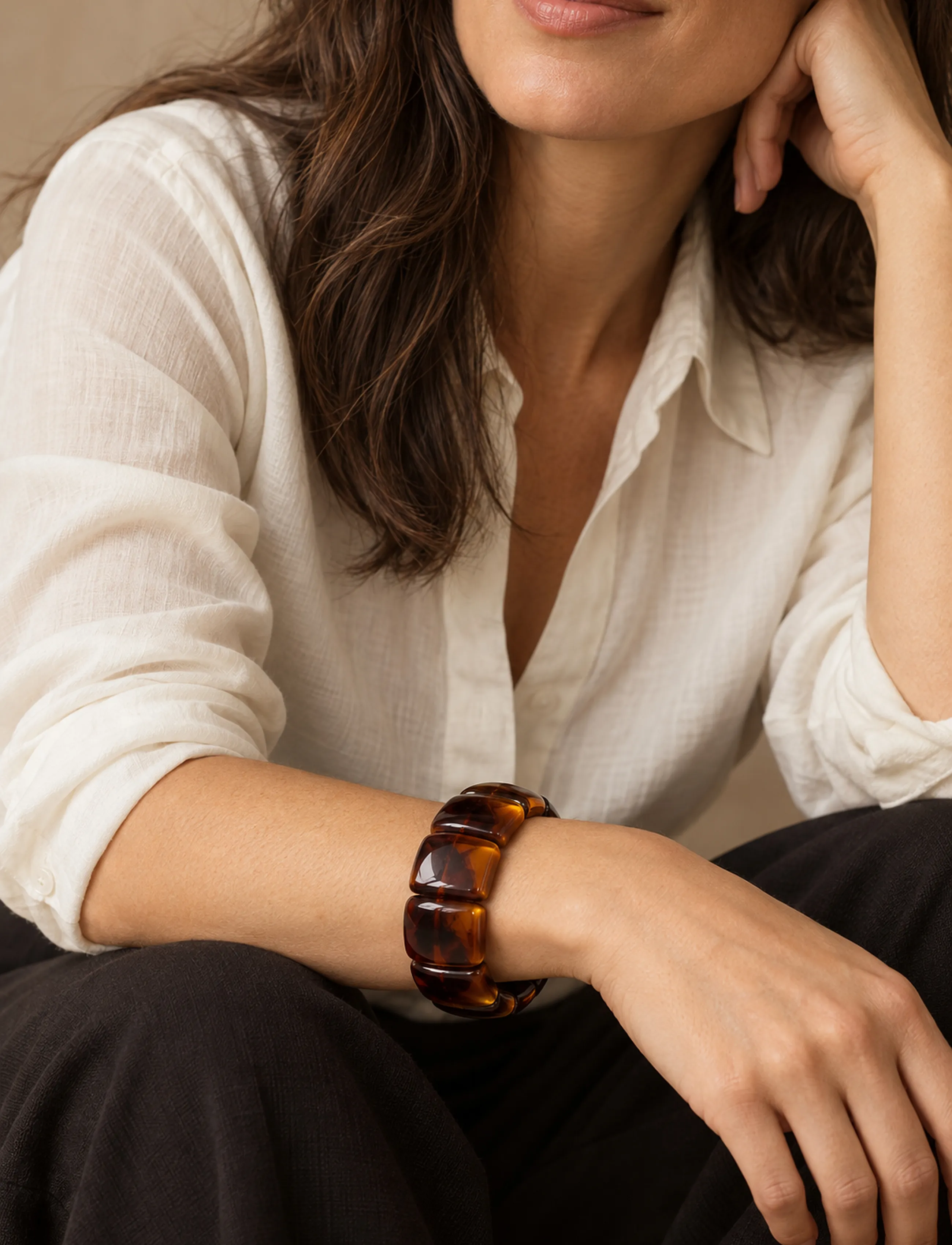 Pipol's Bazaar - Sola Bracelet Brown - bangles - brown - 0