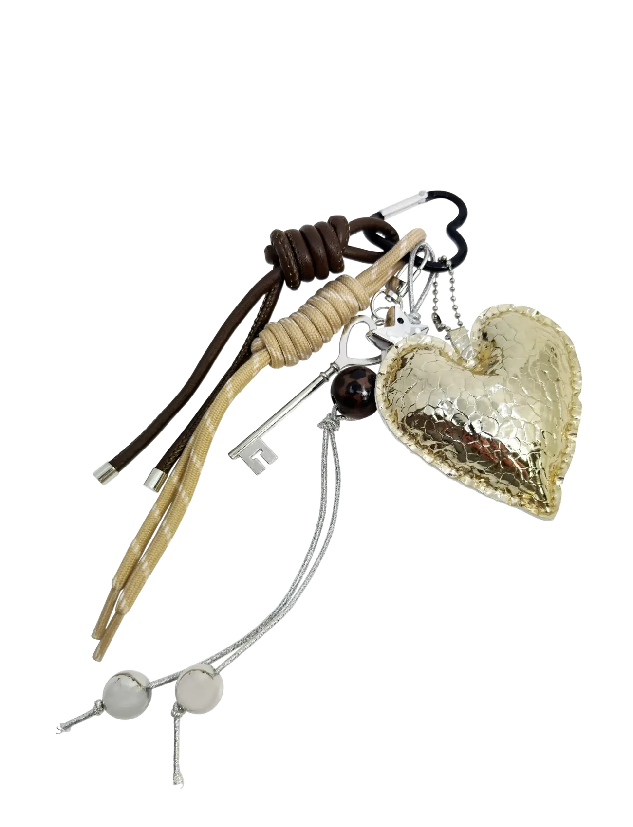 Pipol's Bazaar Bag Charm Gold Heart, One Size, Accessories, - Key Rings & Charms, Frauen