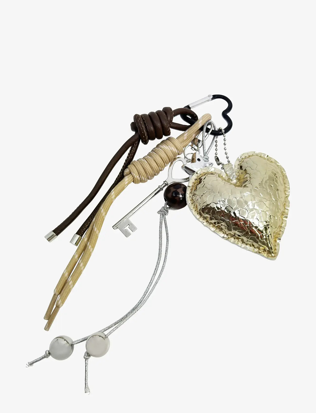 Pipol's Bazaar - Bag Charm Gold Heart - nøgleringe & bag charms - gold - 0