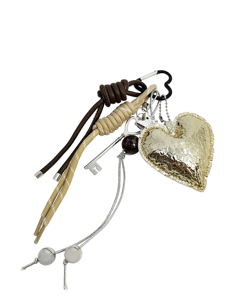 Pipol's Bazaar - Bag Charm Gold Heart - nøgleringe & bag charms - gold - 0