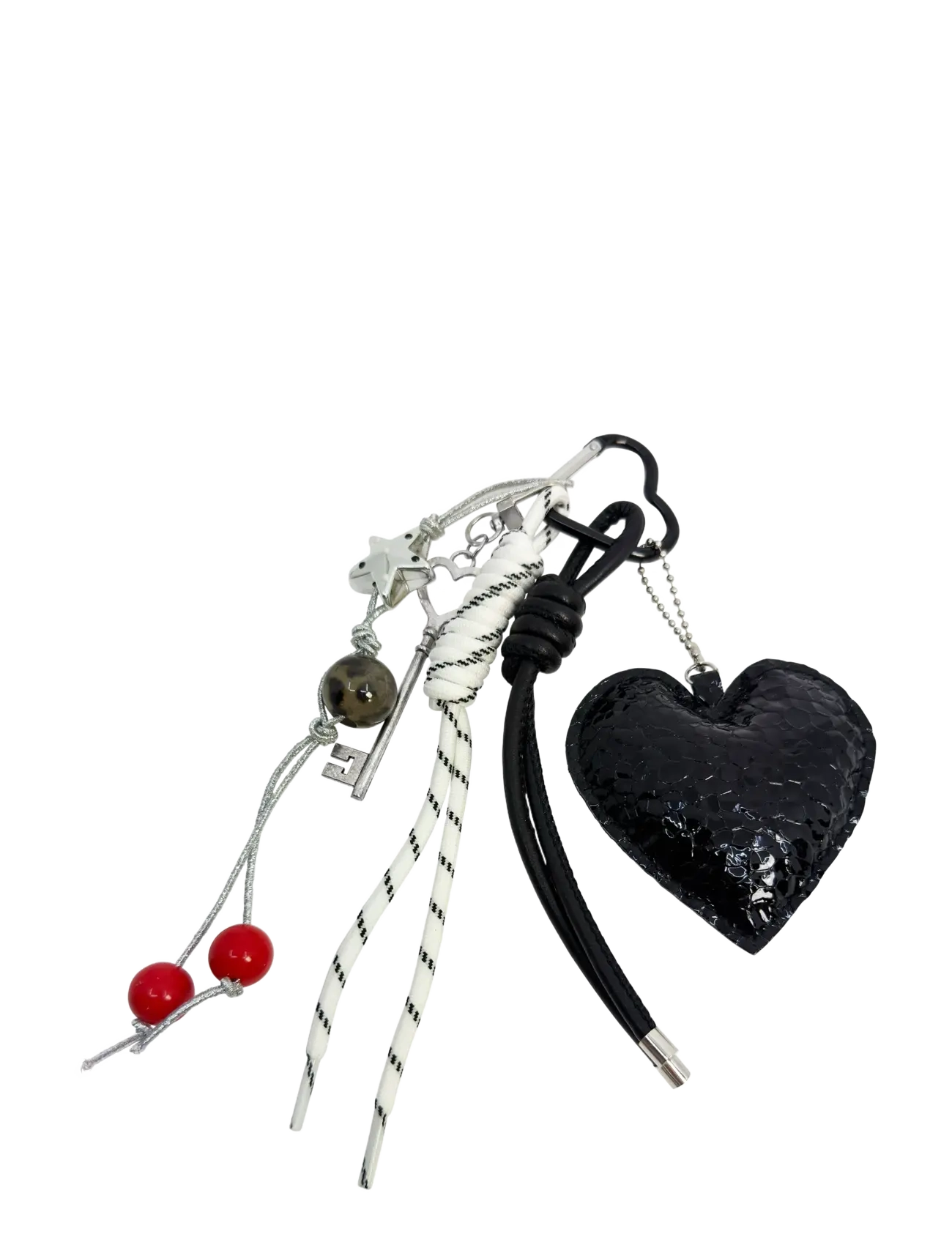 Pipol's Bazaar Bag Charm Black Heart, One Size, Black, Tilbehør > Nøgleringe & Bag Charms, Dame