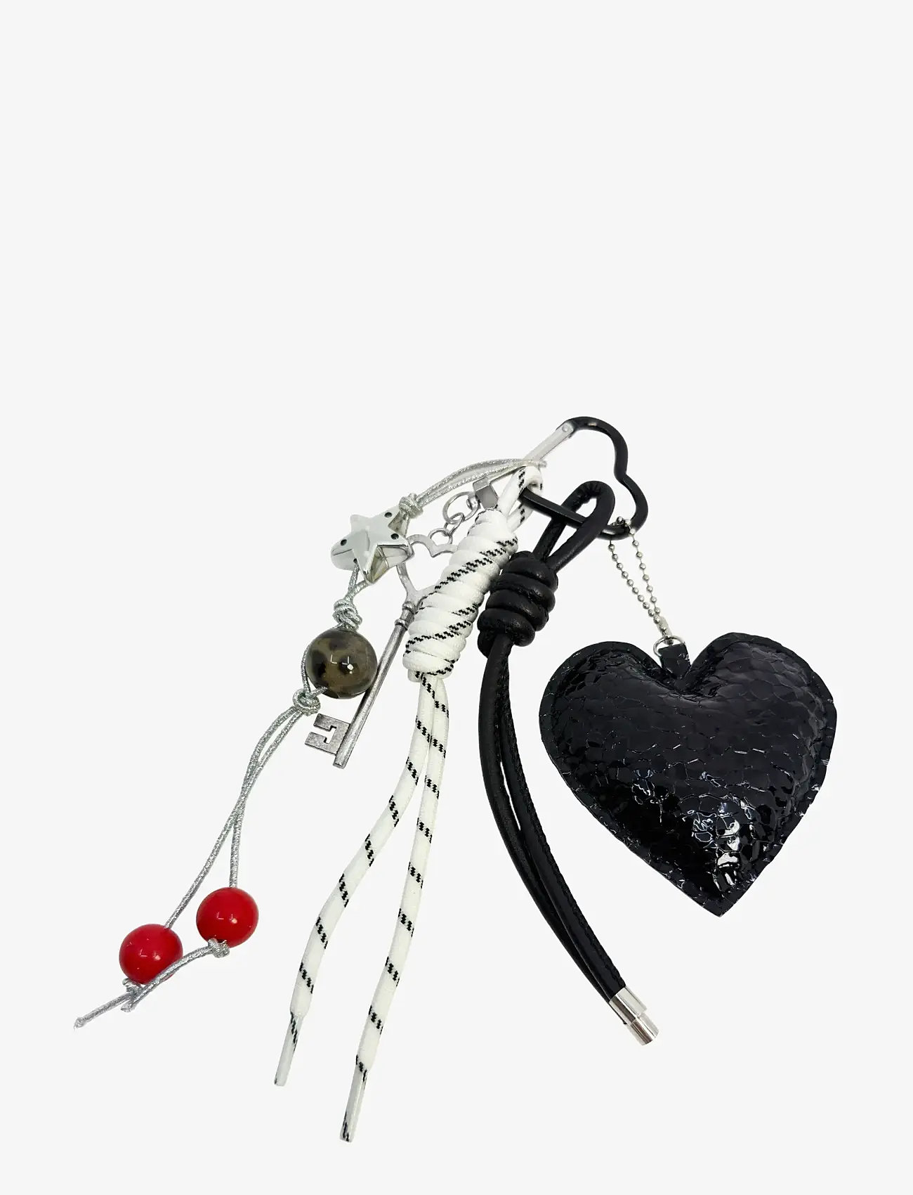 Pipol's Bazaar - Bag Charm Black Heart - nøgleringe & bag charms - black - 0