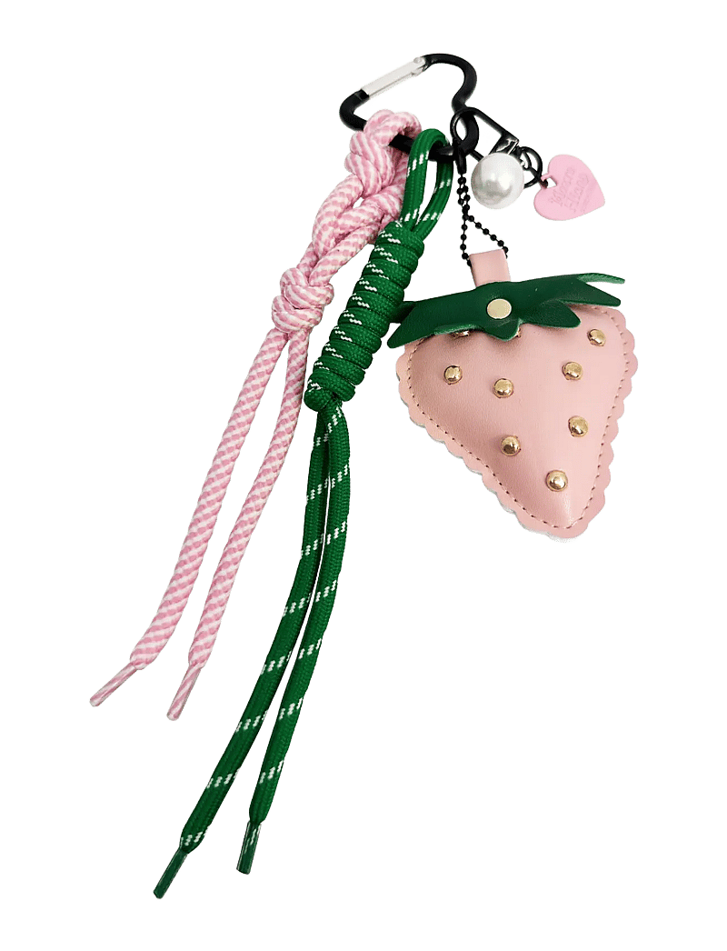 Pipol's Bazaar - Bag Charm Pink Strawberry - nyckelringar & bag charms - pink - 0