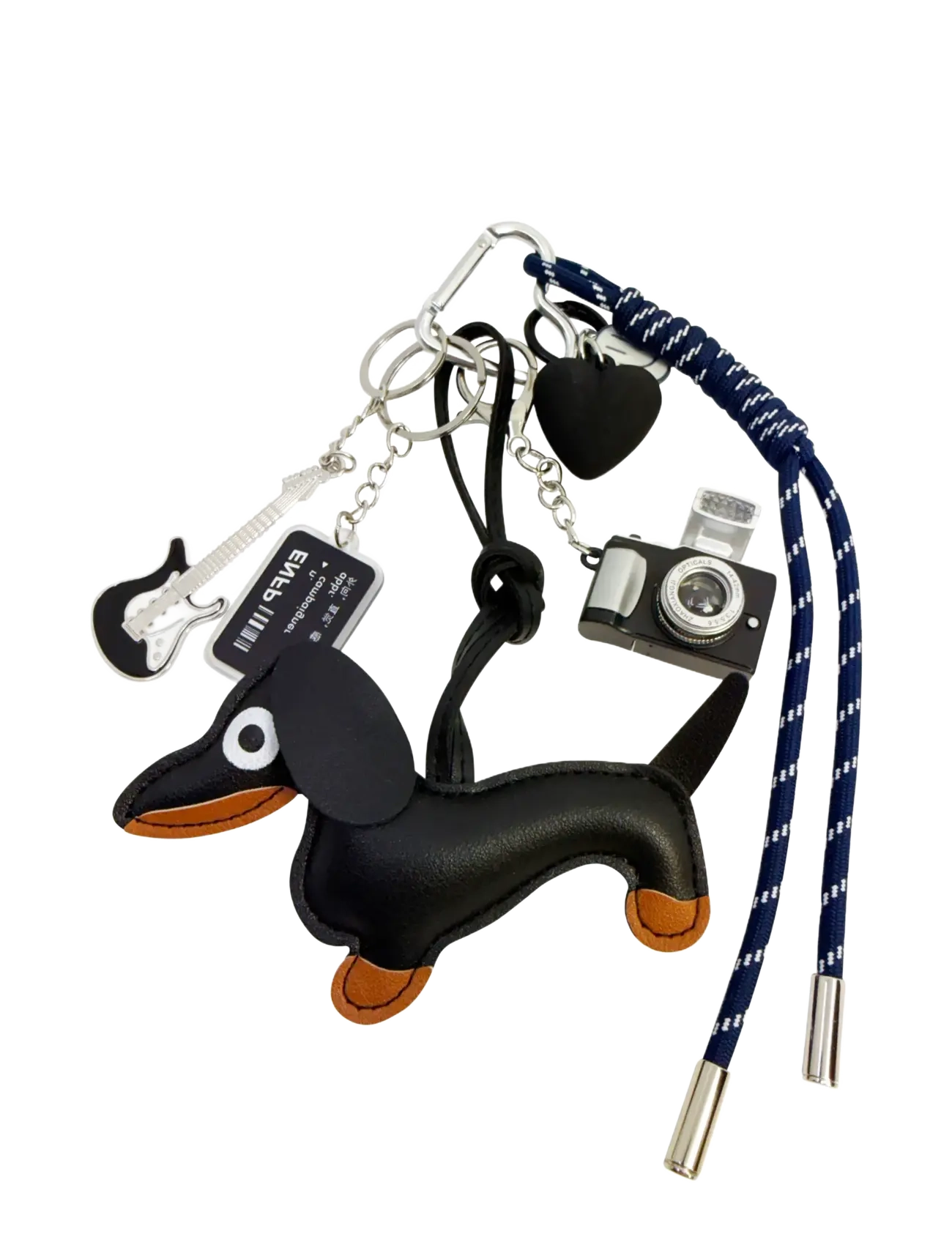 Pipol's Bazaar Bag Charm Black Dog - Väskor - BLACK / black