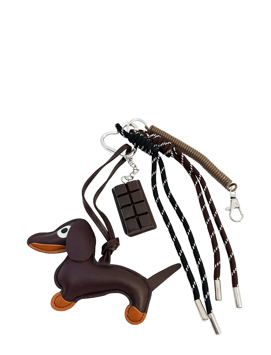 Pipol's Bazaar - Bag Charm Black Dog - nyckelringar & bag charms - black - 0