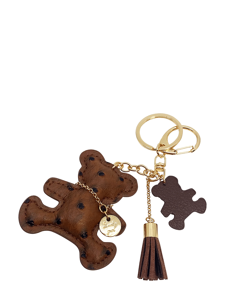Pipol's Bazaar - Teddy Charm Small Brown - phone holders & charms - brown - 0