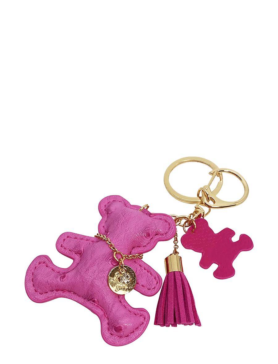 Pipol's Bazaar - Teddy Charm Small Pink - key rings & bag charms - pink - 0