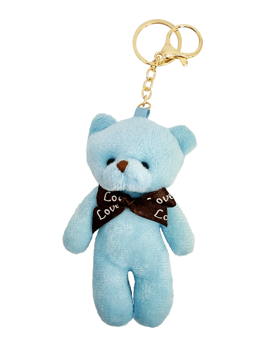 Pipol's Bazaar - Furry Teddy Charm Light Blue - blue - 0