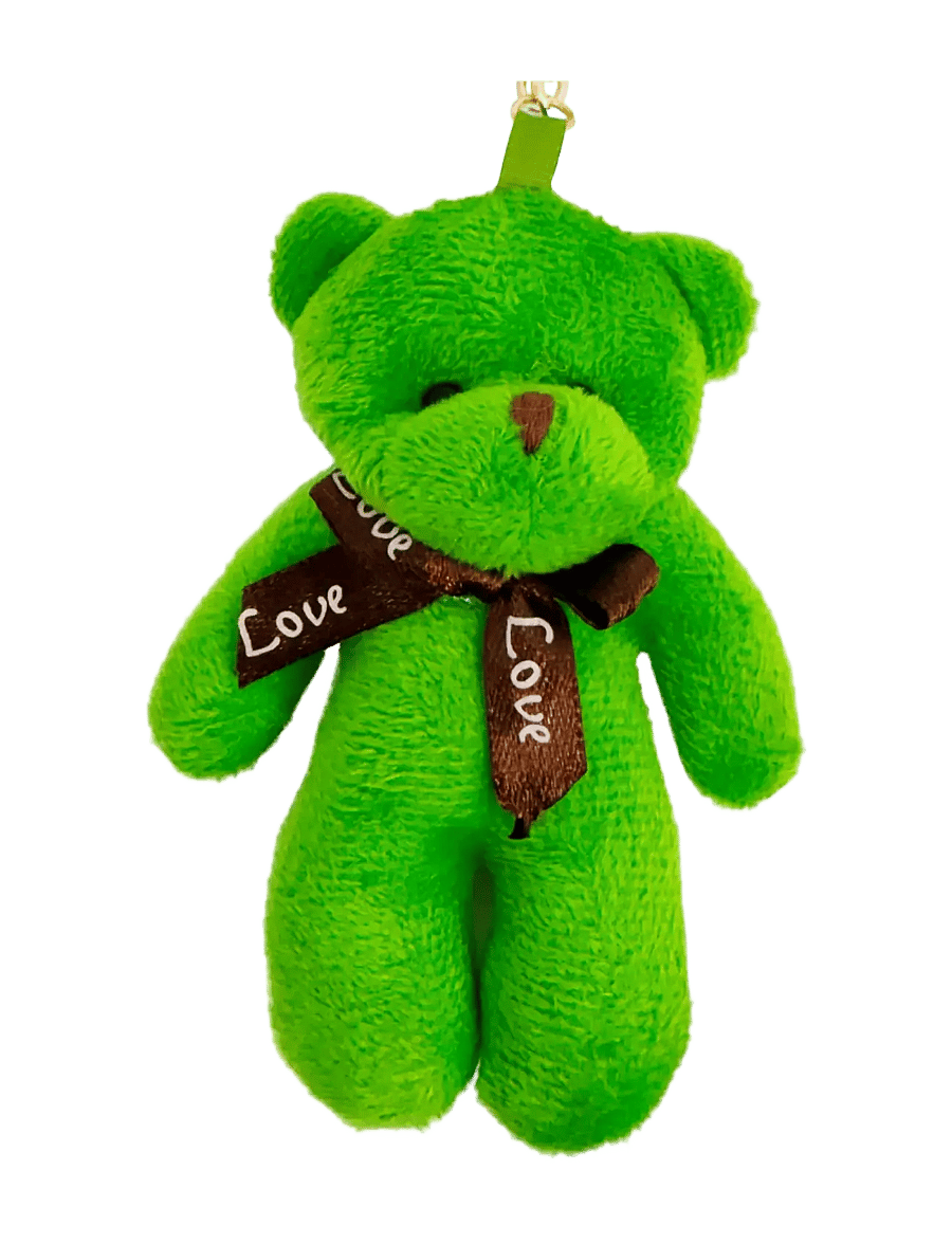 Pipol's Bazaar - Furry Teddy Charm Green - green - 0