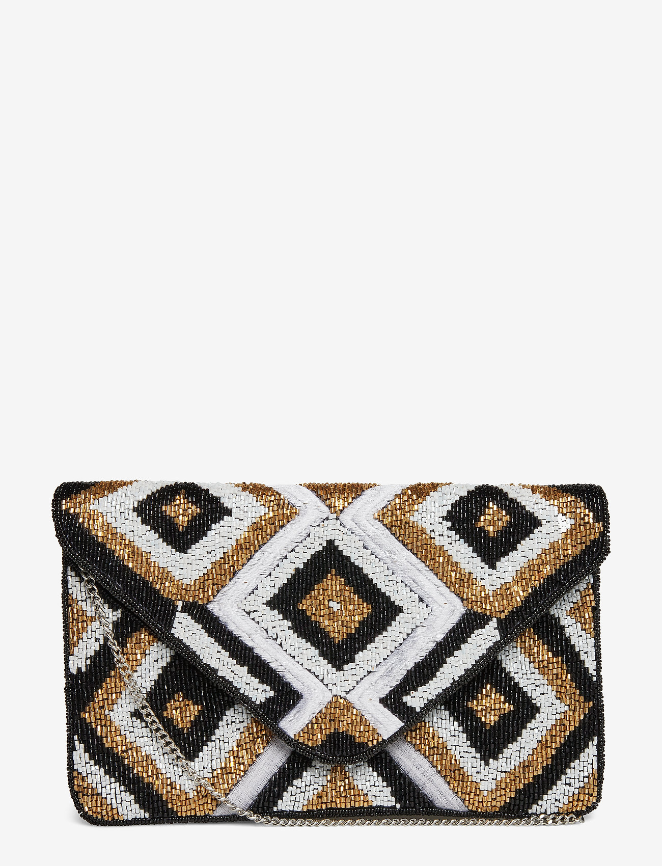 PIPOL'S BAZAAR - Harley Beaded Clutch - black & white - 0