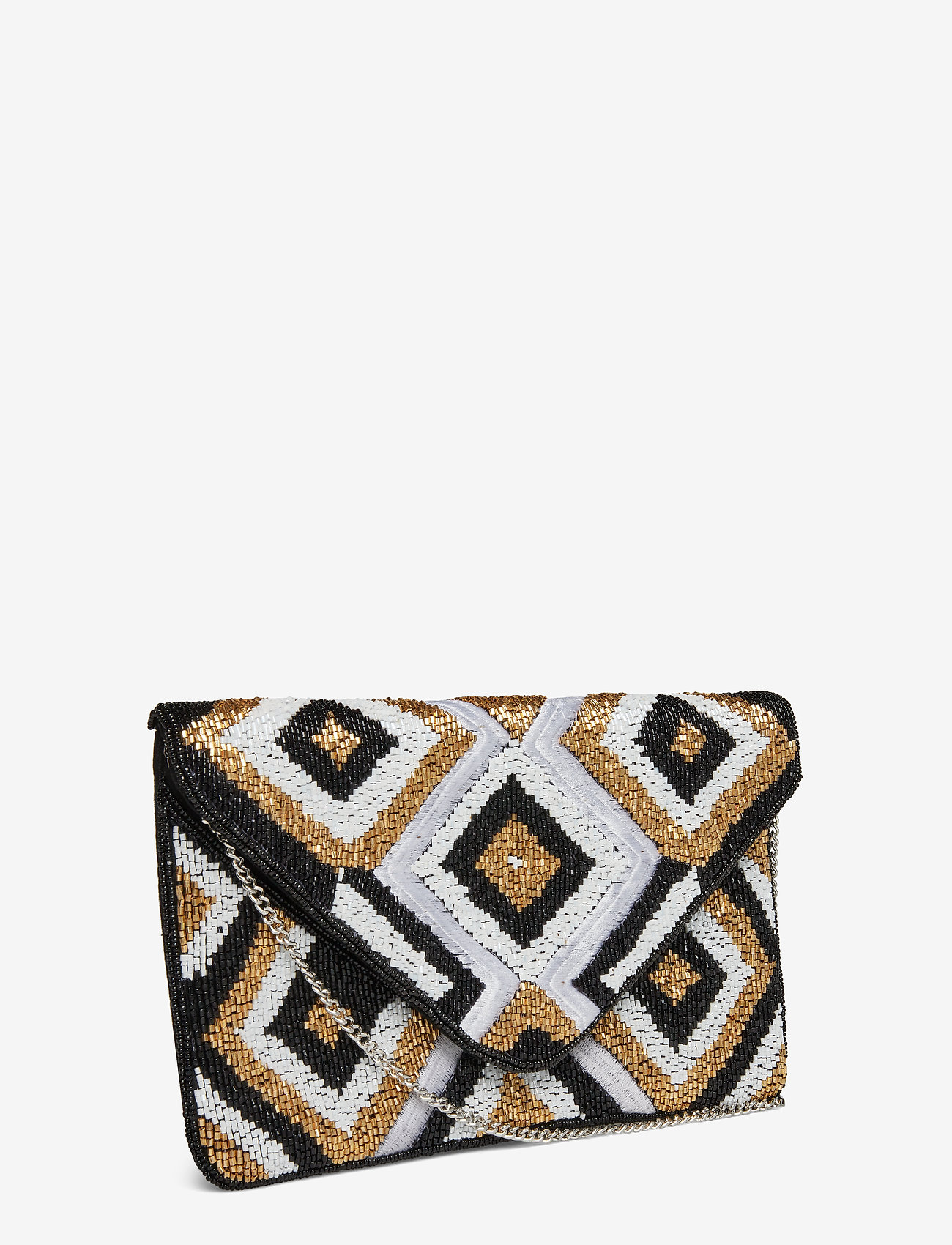 PIPOL'S BAZAAR - Harley Beaded Clutch - black & white - 2