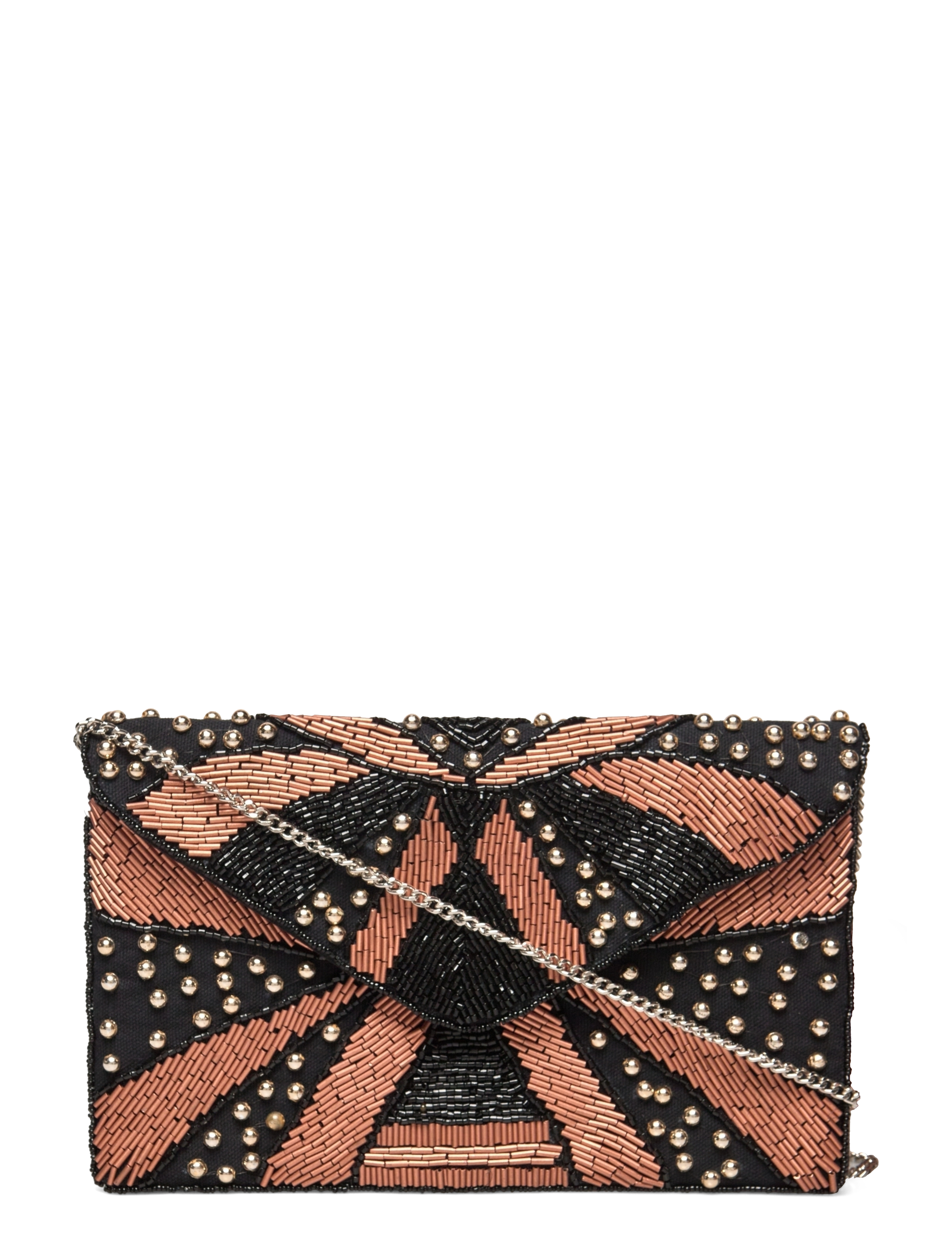 Pipol's Bazaar Toro Beaded Clutch Brown - Kopertówki - MULTI / brown