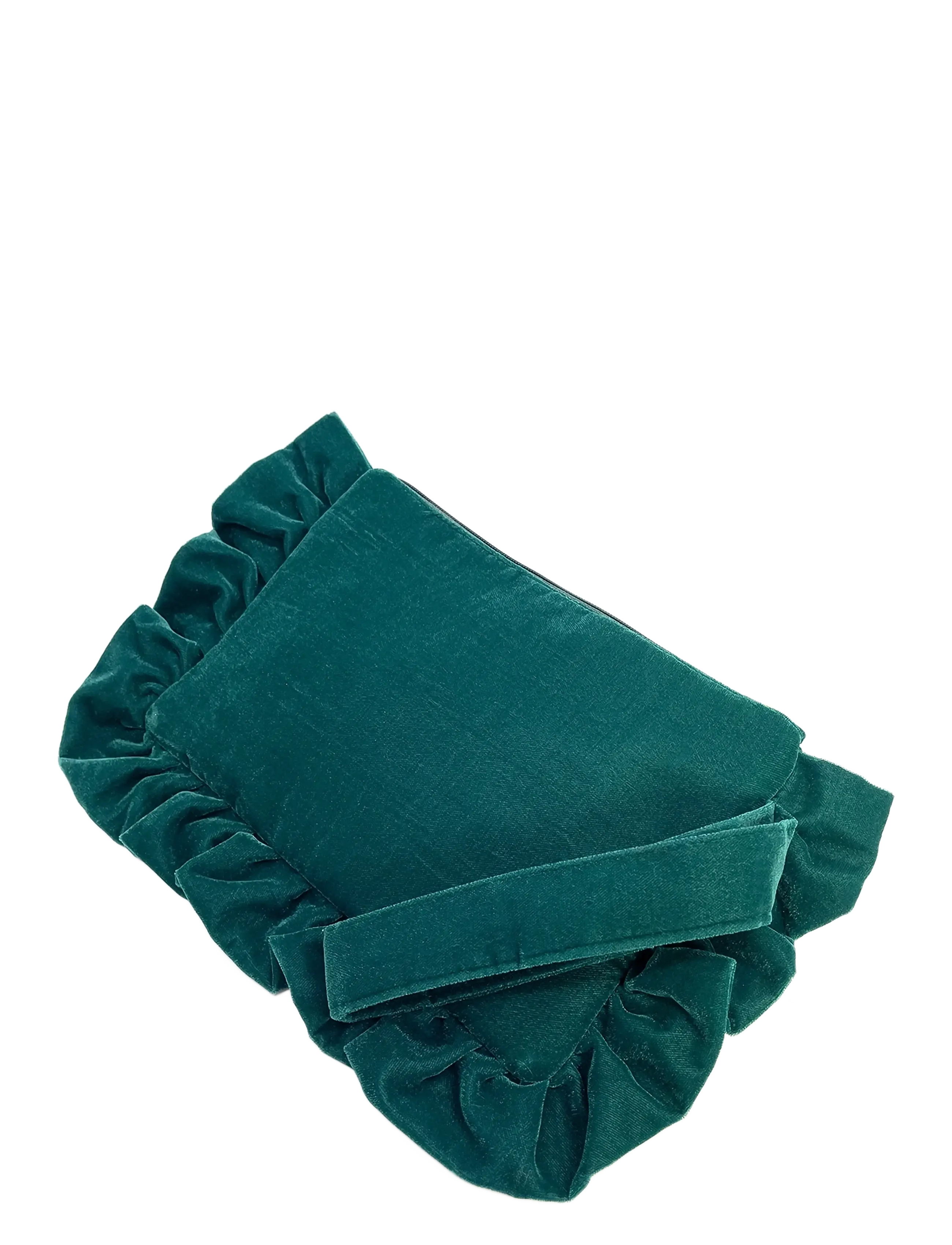 Pipol's Bazaar Velvet Clutch Dream Green, One Size, Green, Tasker > Clutches, Dame
