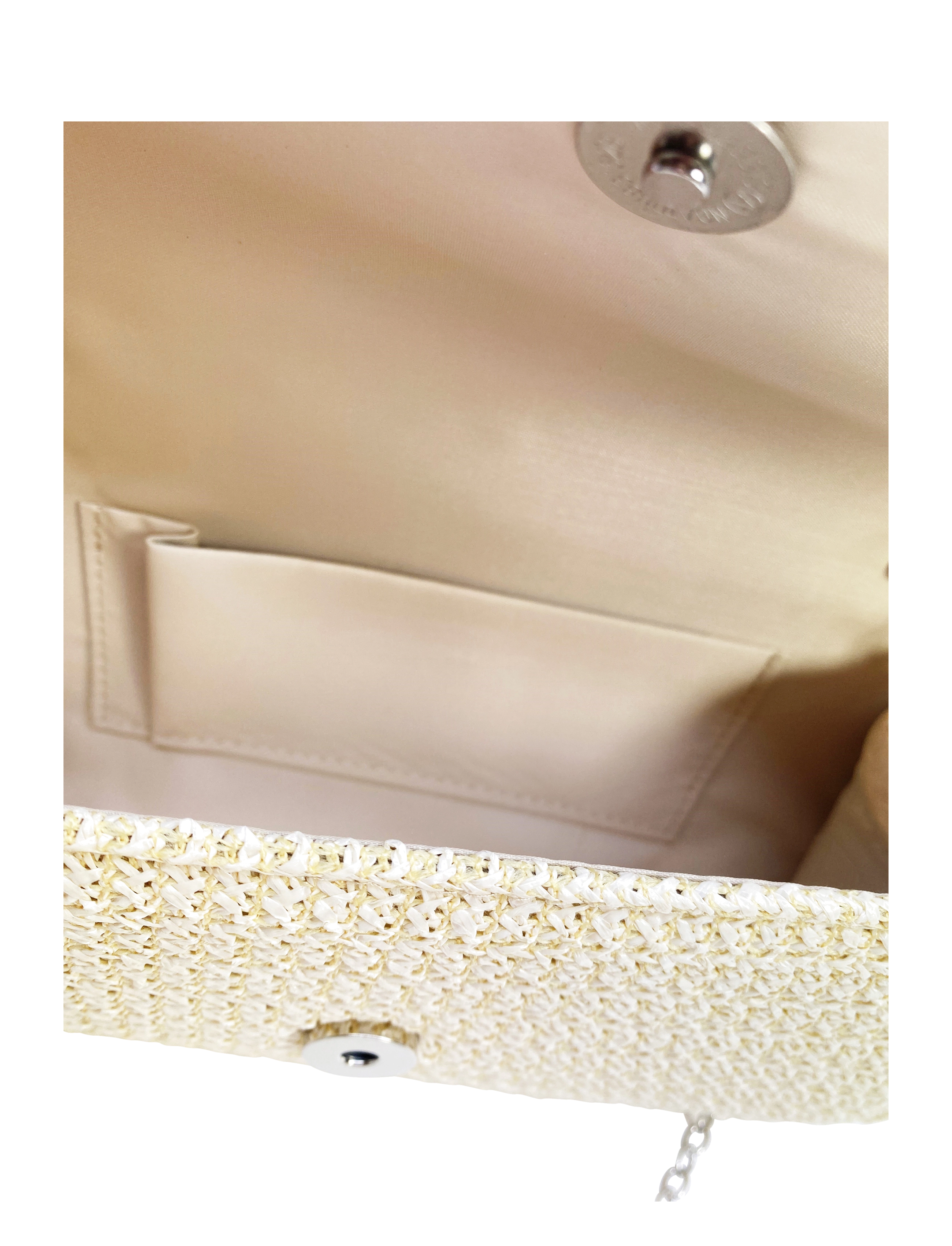 Pipol's Bazaar - Nathalie Straw Clutch Natur - white - 2