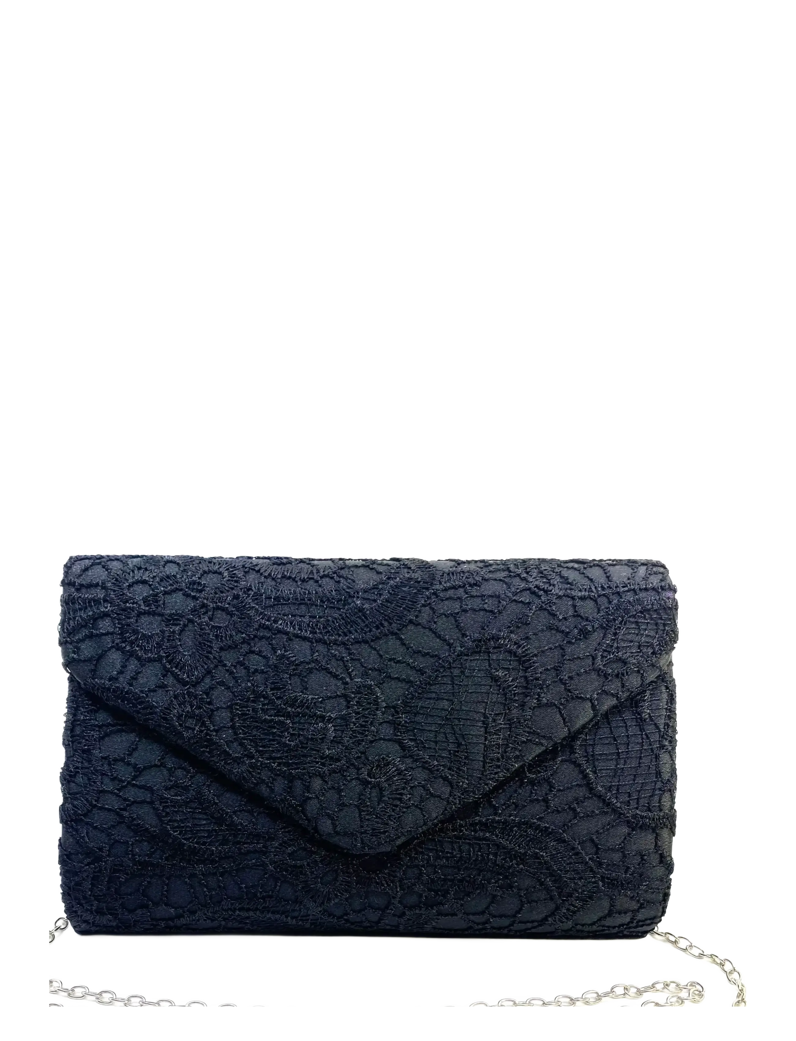 Pipol's Bazaar Laila Lace Clutch Black - Clutches - BLACK / black