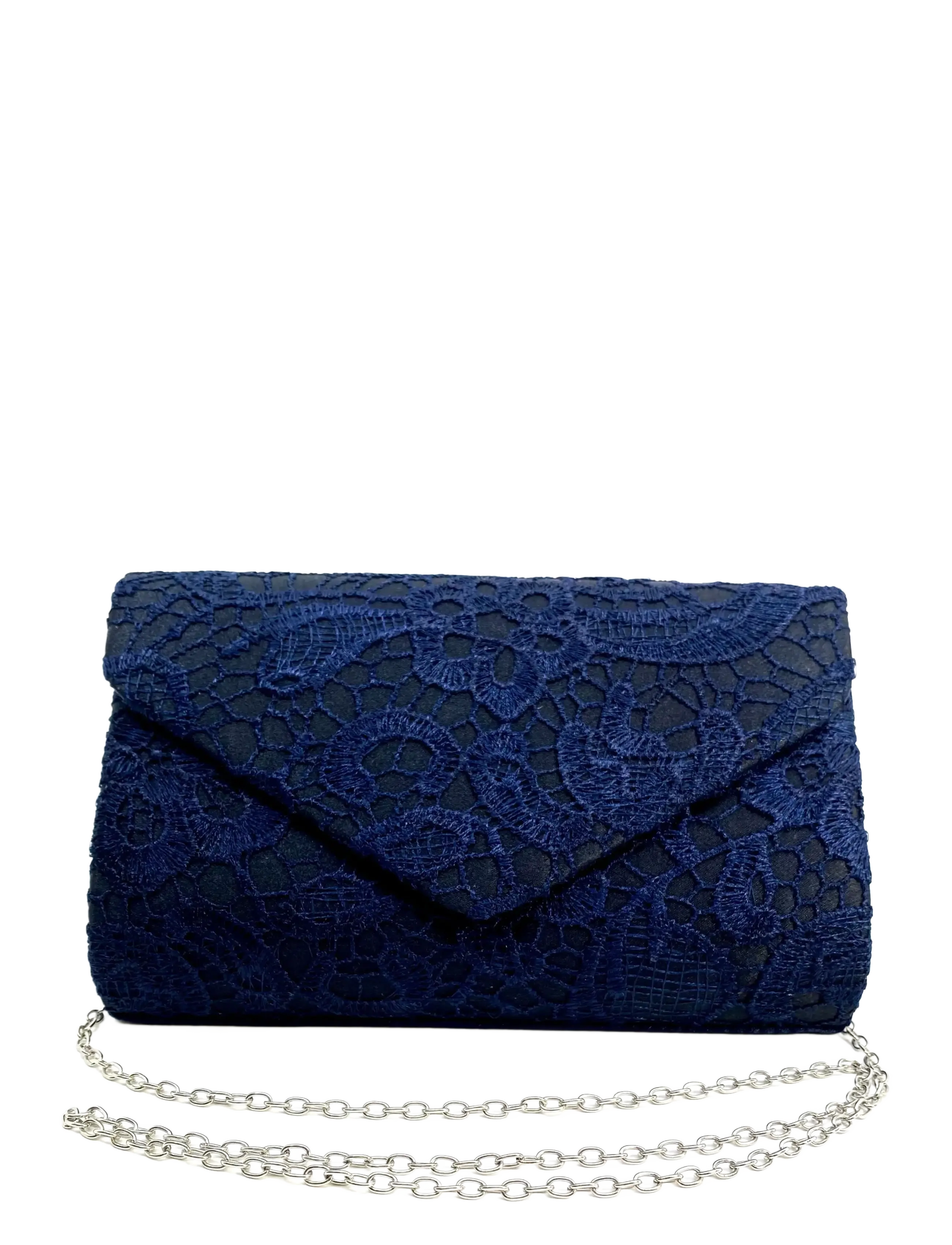 Pipol's Bazaar Laila Lace Clutch Blue - Clutches - BLUE / navy