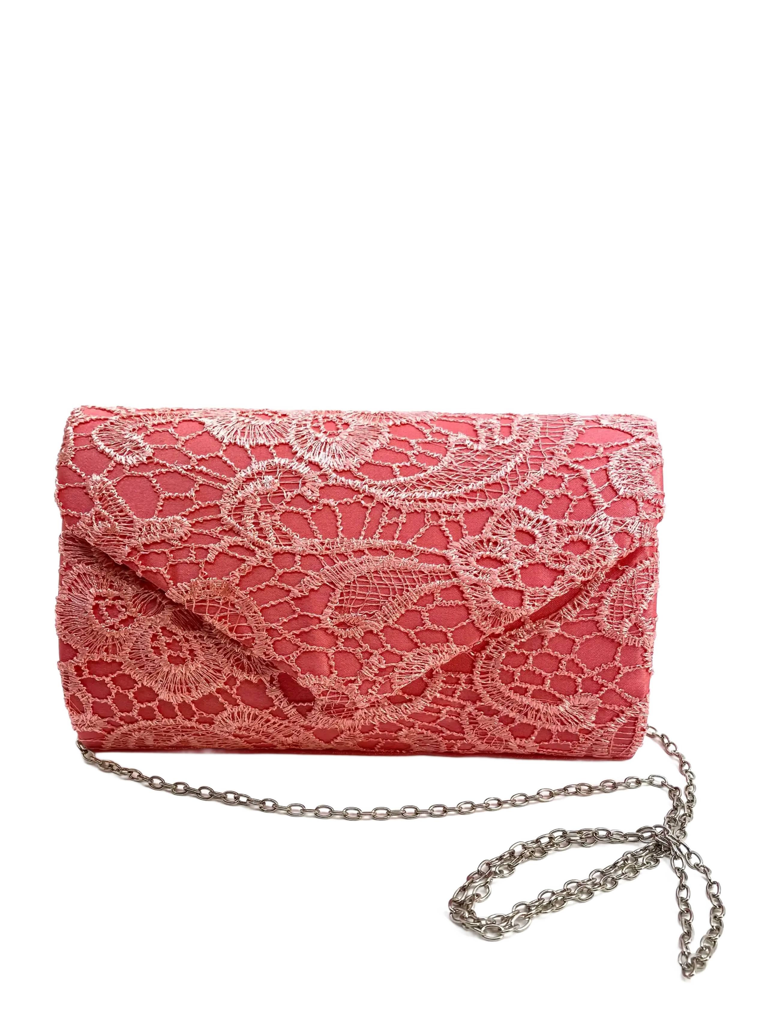 Pipol's Bazaar Laila Lace Clutch Pink - Clutches - PINK / pink/rose