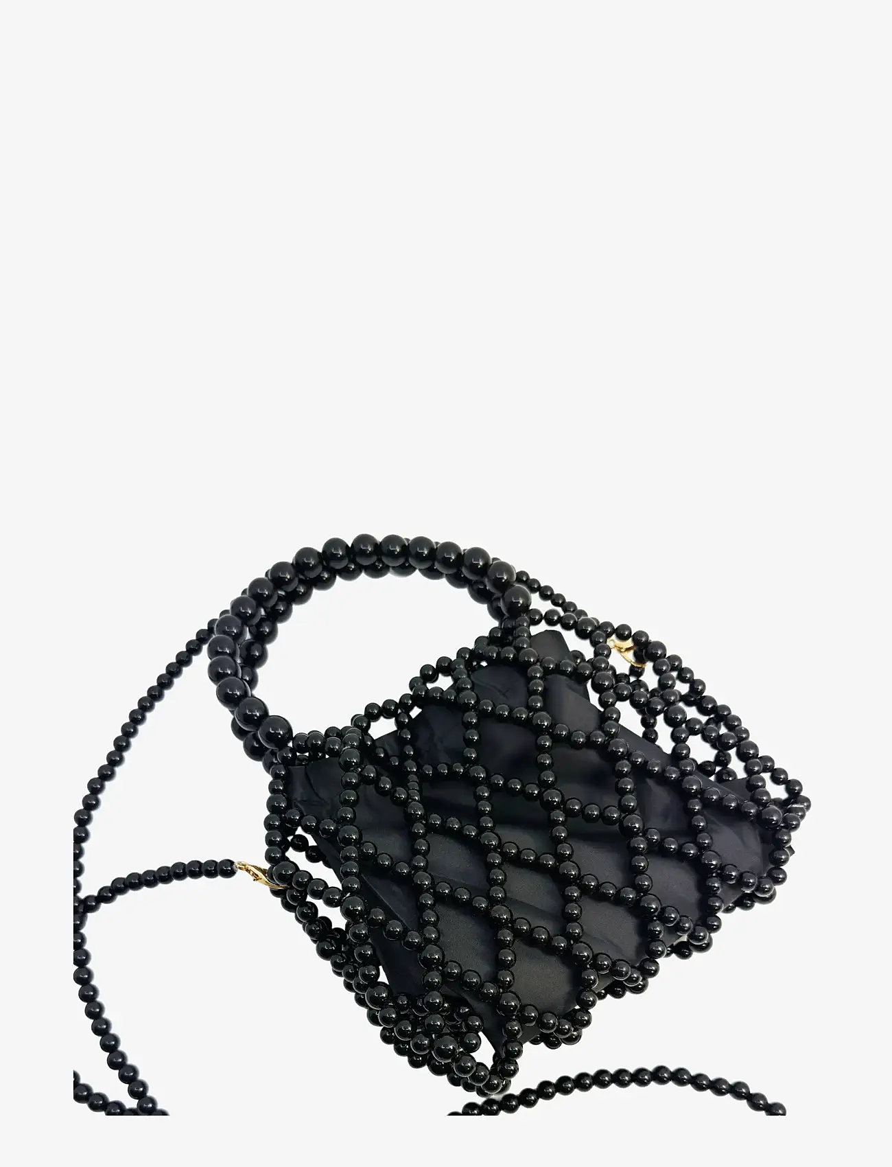 Pipol's Bazaar - Decore Pouch Clutch Pearl Black - hverdags stil - black - 0