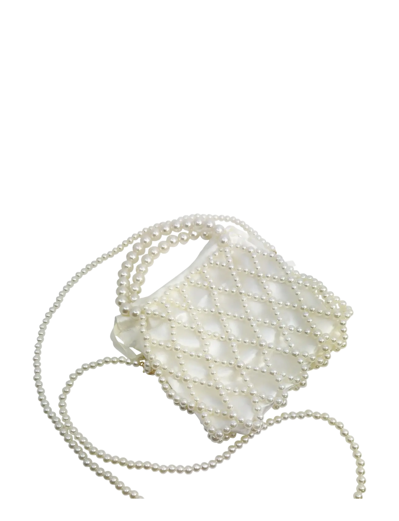 Pipol's Bazaar Decore Pouch Clutch Pearl White - Håndtasker - WHITE / white
