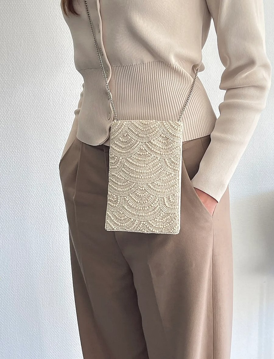 Pipol's Bazaar - Casablanca Phone Clutch Near White - konfirmationstøj - white - 0
