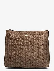 Pipol's Bazaar - Triangle Cosmetic Bag Quilted Taupe - verjaardagscadeaus - grey - 0