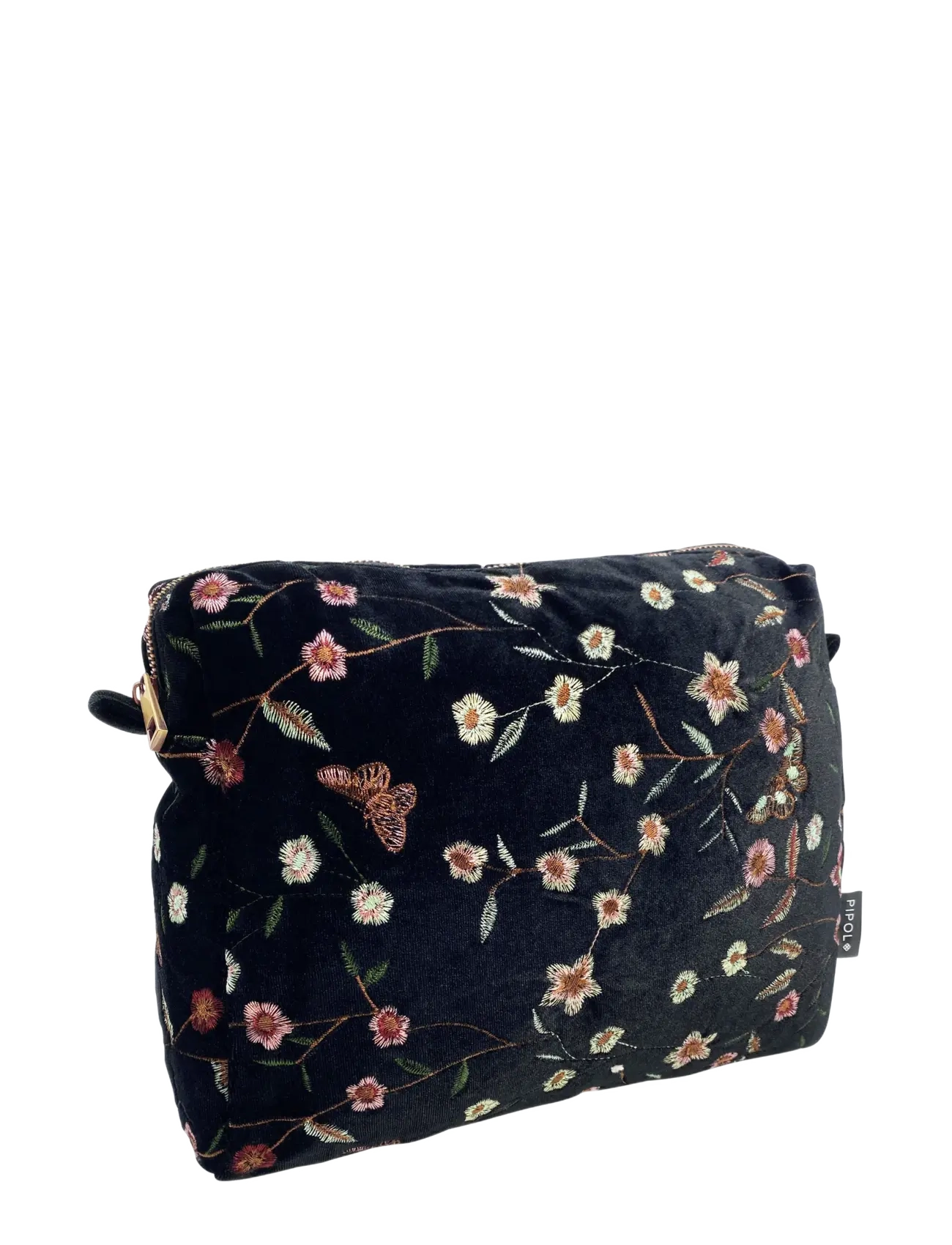 Pipol's Bazaar Garden Velvet Big Cosmetic Black, One Size, Makeup, Schwarz - Makeup Bags, Beauty