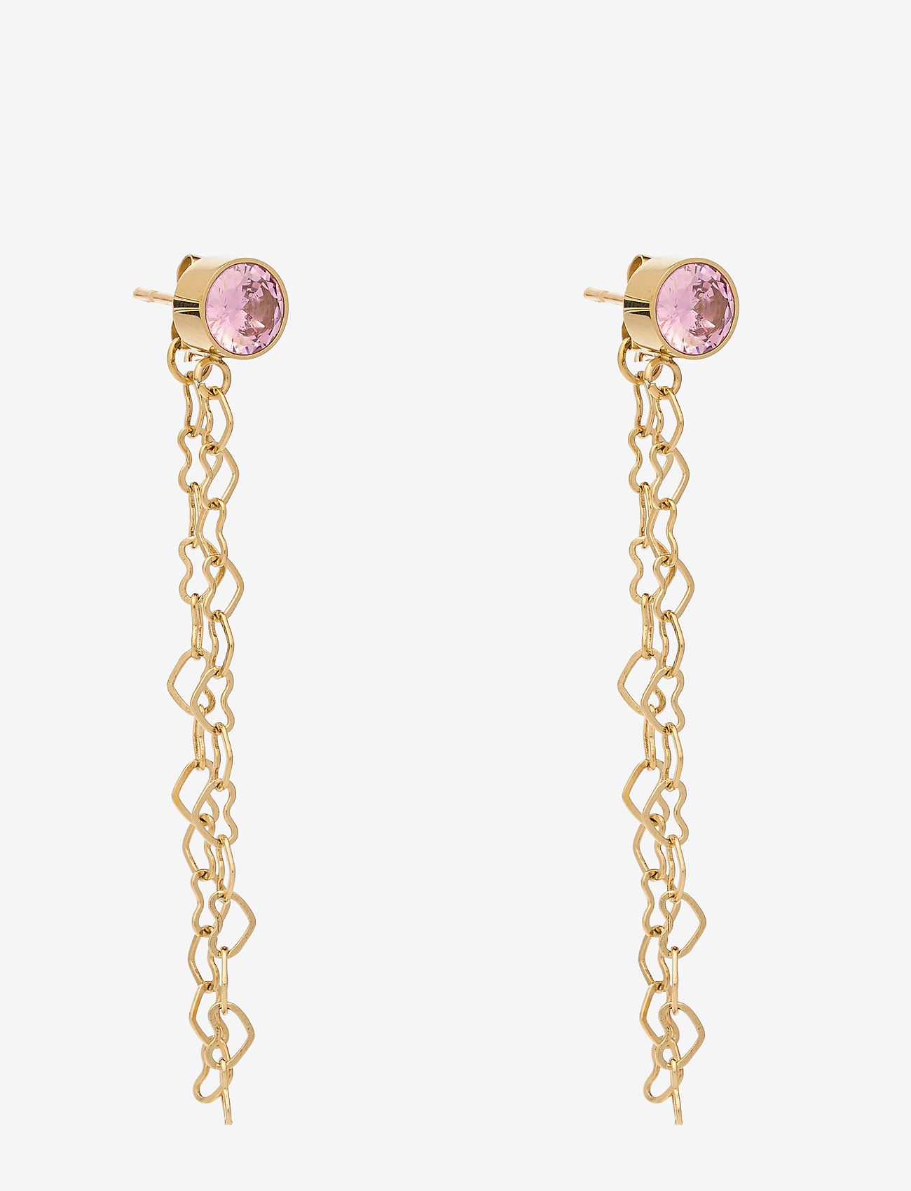PIPOL'S BAZAAR - Heart Chain Ear Golden Pink - gold - 0