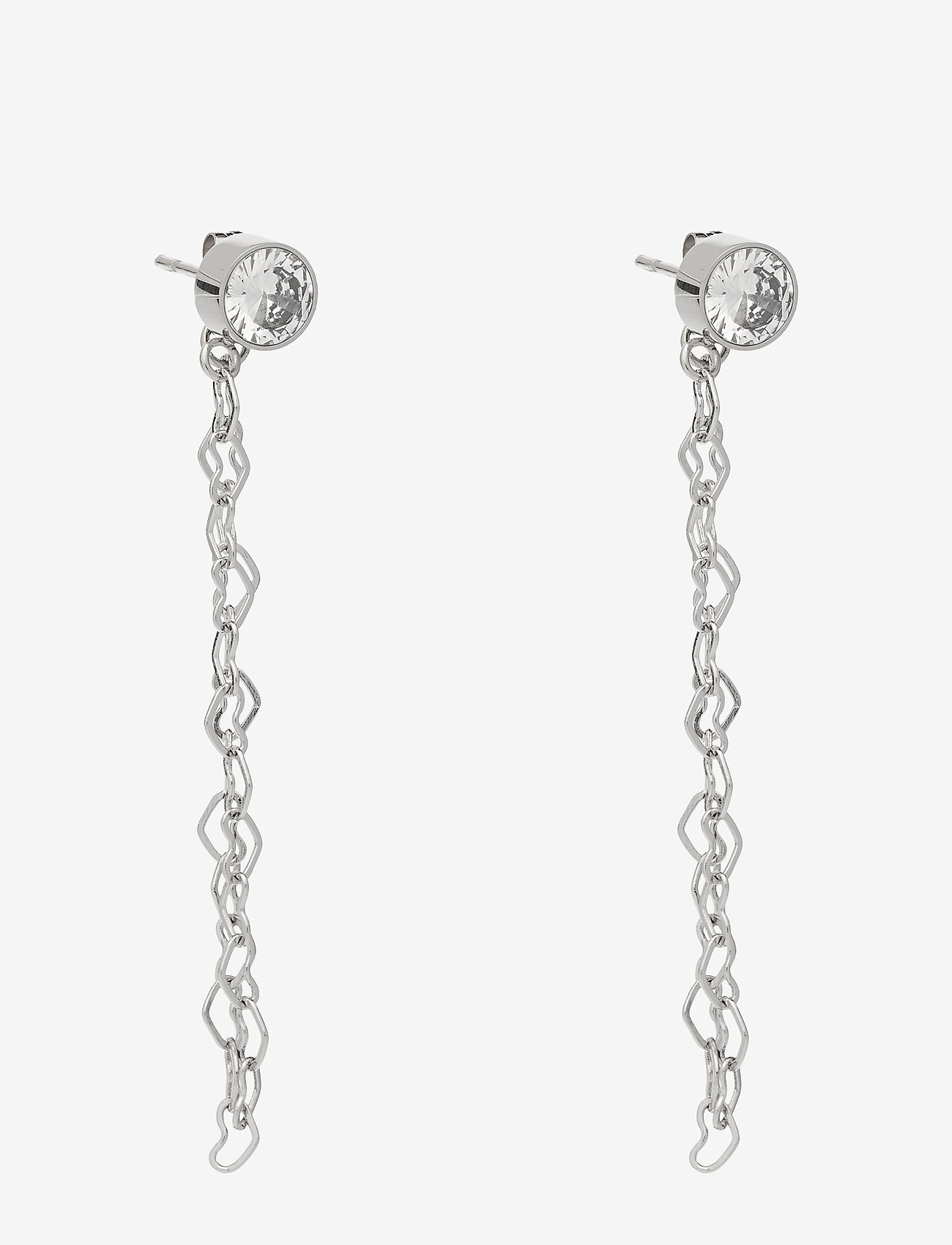 PIPOL'S BAZAAR - Heart Chain Ear Silvery Clear - silver - 0